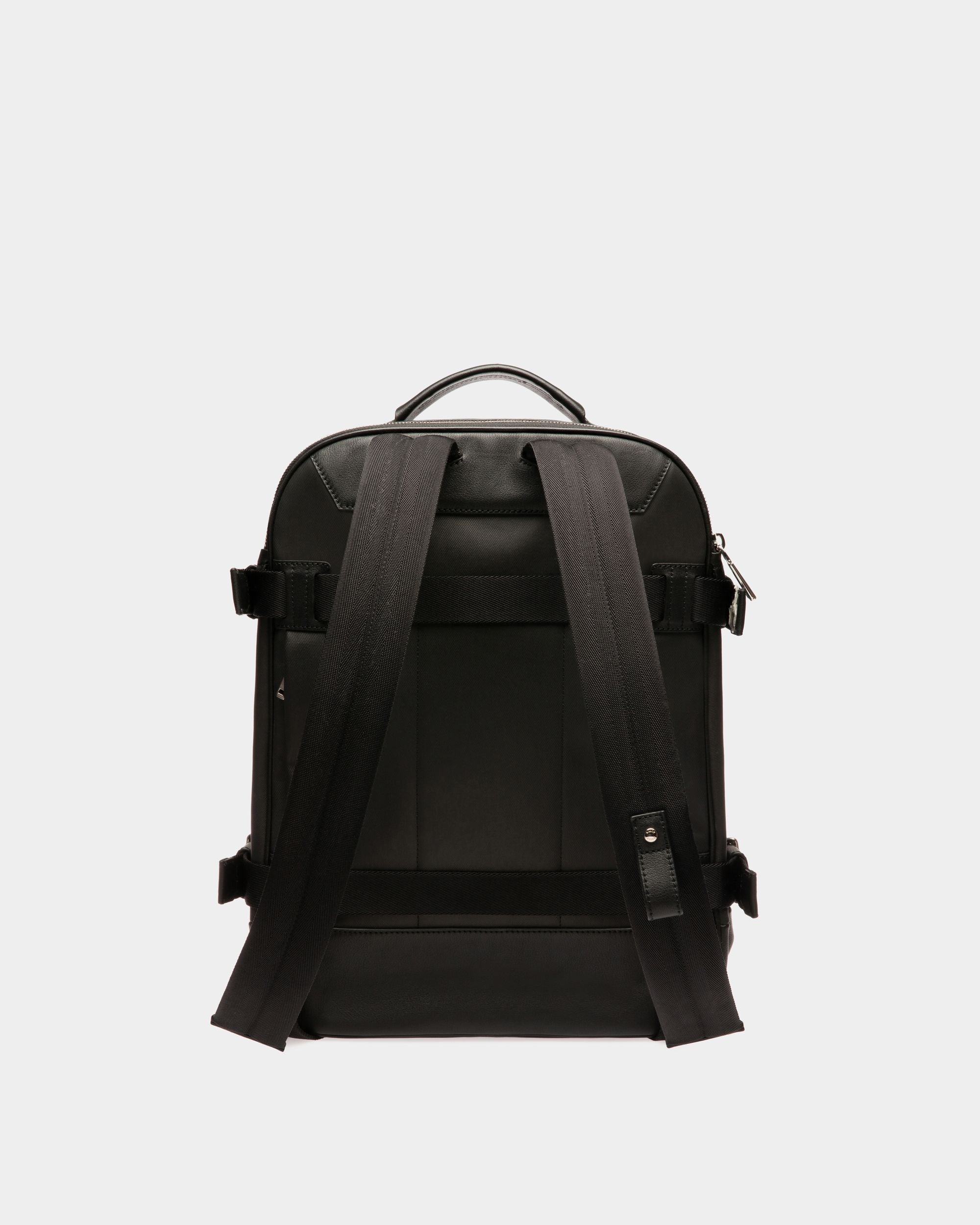 Veltan Zaino Nero In Tela E Pelle Con Coating - Uomo - Bally - 03