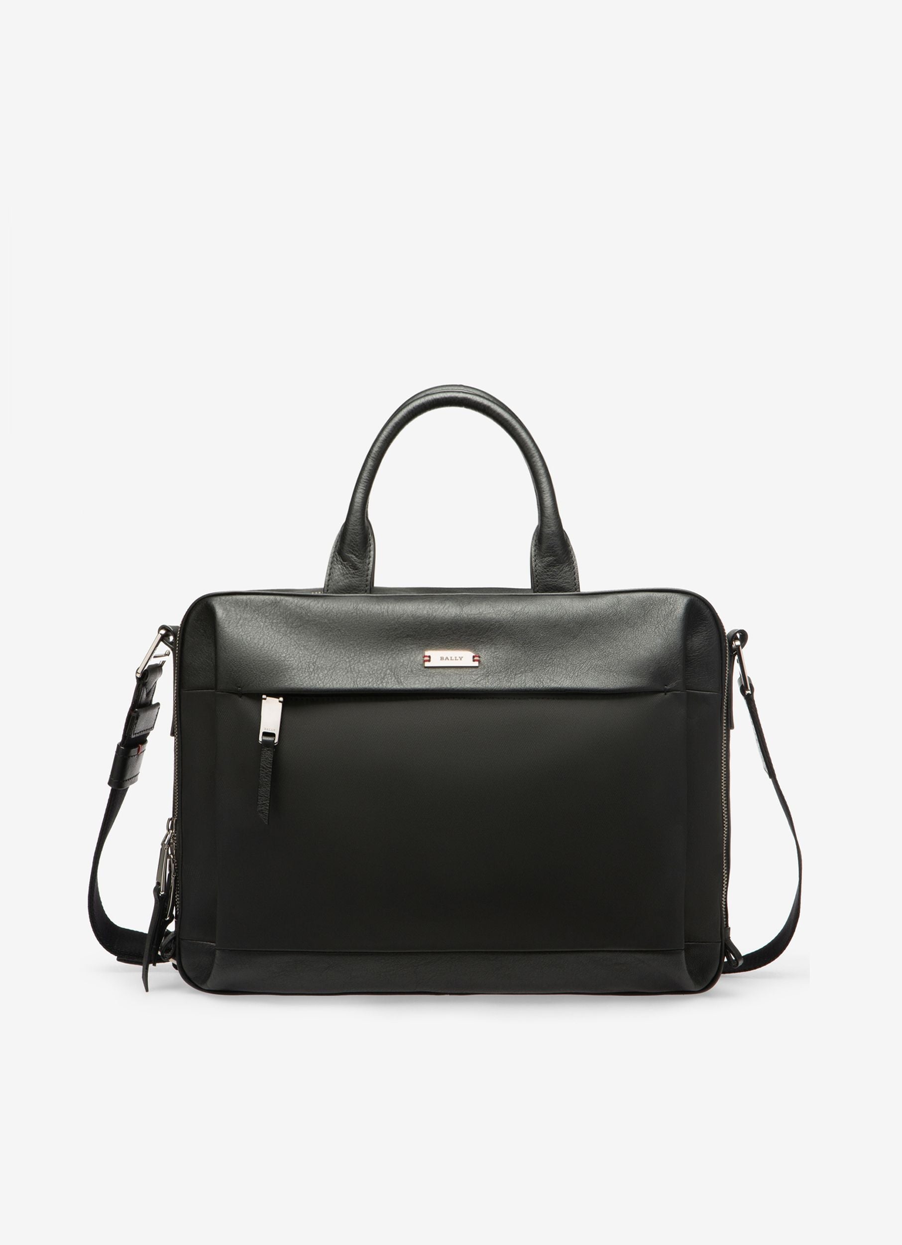 Vaud Valigetta In Tela E Pelle Nera Con Coating - Uomo - Bally - 01