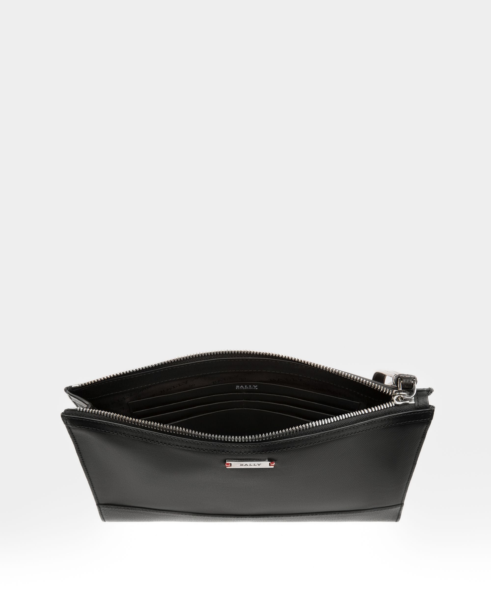 Vinson Necessaire Nero In Tela E Pelle Con Coating - Uomo - Bally - 03
