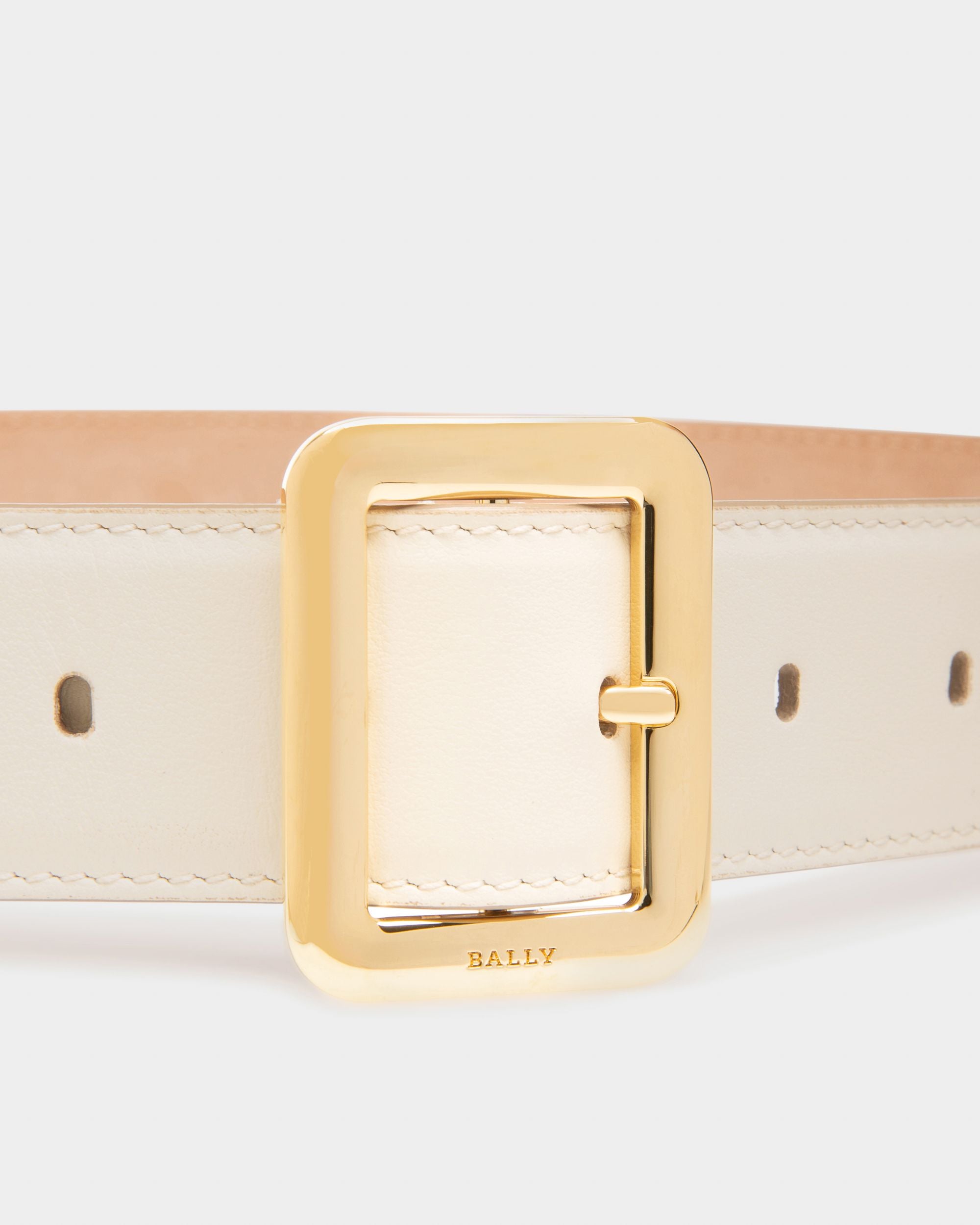 Janelle Cintura 35 Mm In Pelle Avorio - Donna - Bally - 03