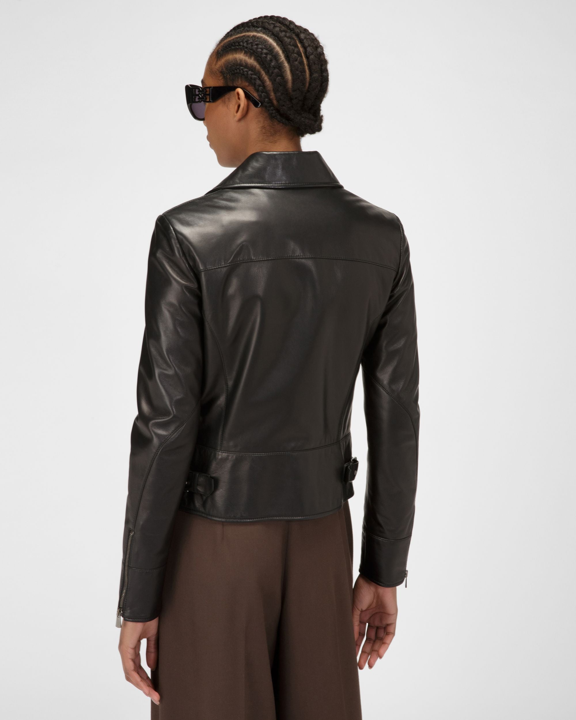 Giacca Biker In Pelle Nera - Donna - Bally - 03