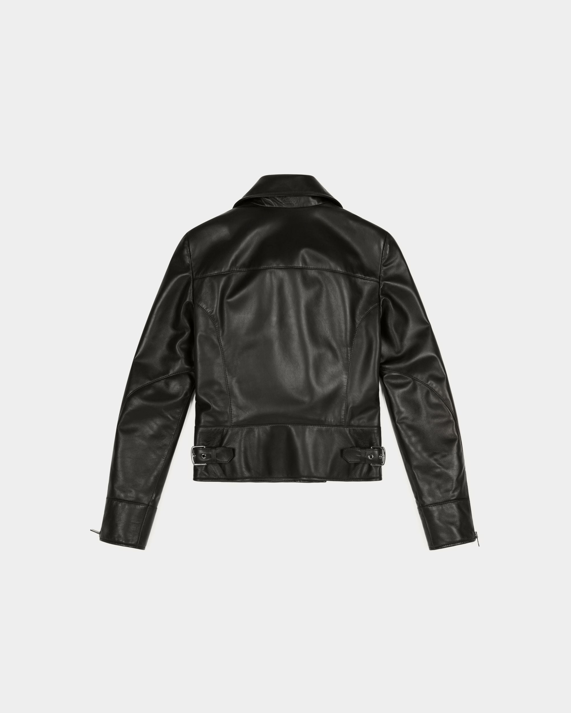 Giacca Biker In Pelle Nera - Donna - Bally - 05