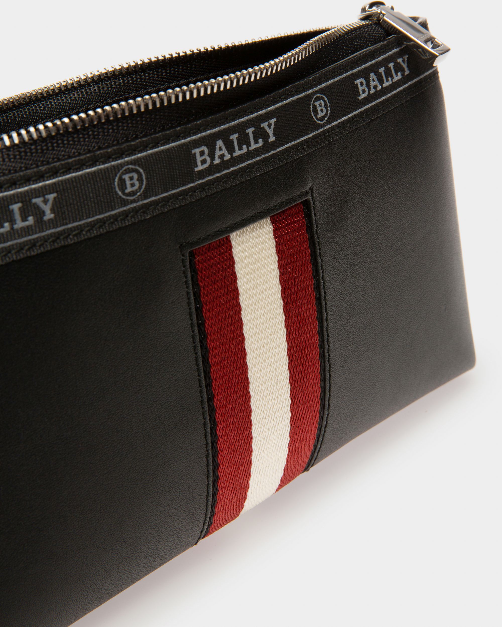 Beryer Portafoglio Portatelefono In Pelle Nera - Uomo - Bally - 04