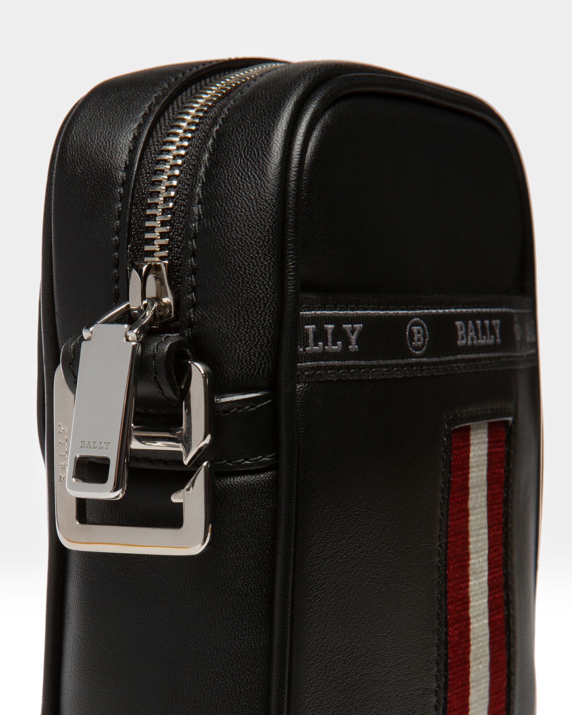 Heyot Borsa A Tracolla In Pelle E Tessuto Sintetico Nero - Uomo - Bally - 04