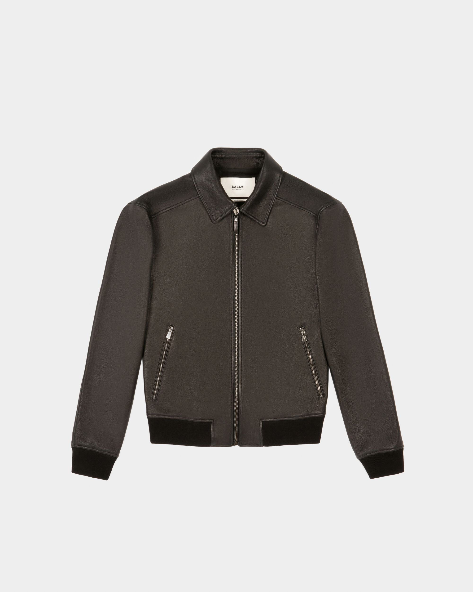 Giubbotto In Pelle Nera - Uomo - Bally - 01