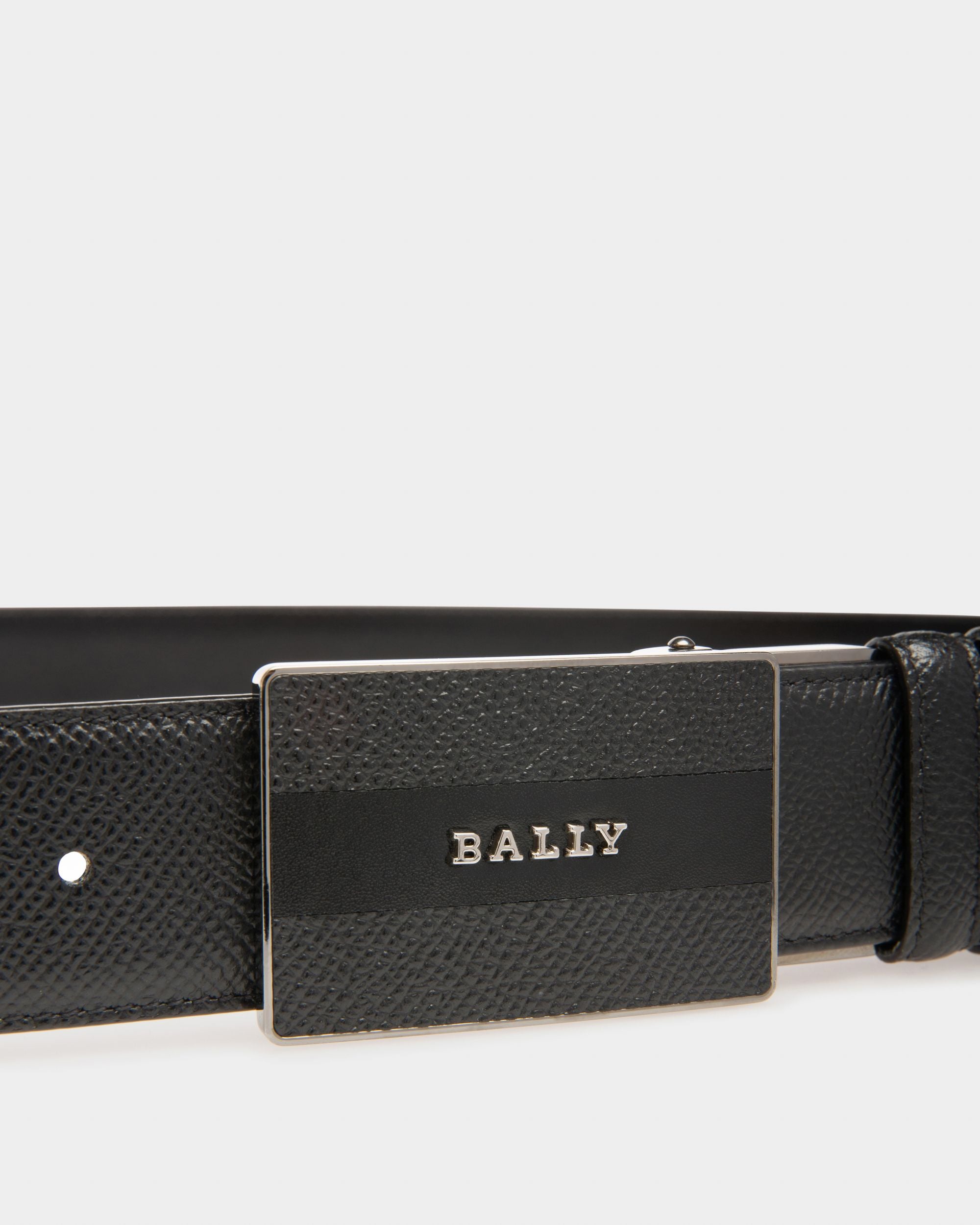 Astor Cintura Da 35 Mm In Pelle Nera - Uomo - Bally - 03