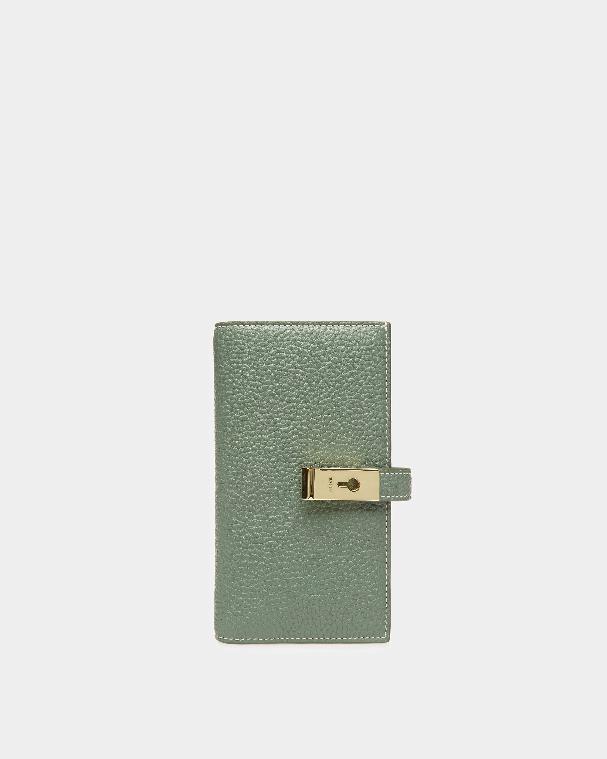 Amber Portafoglio In Pelle Verde Salvia - Donna - Bally - 01