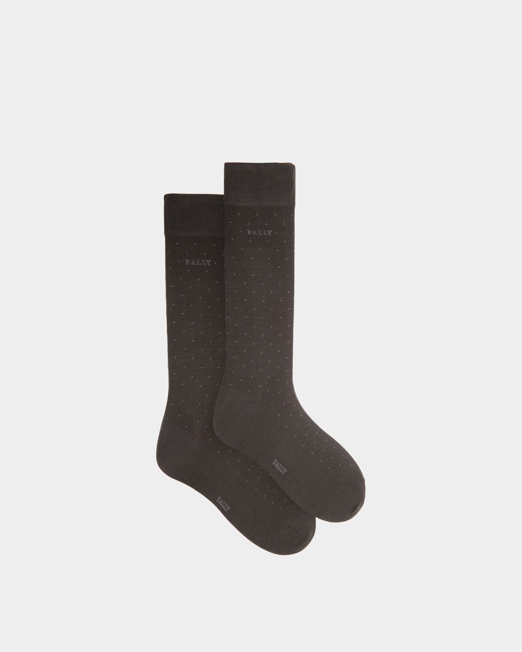 Calze Polka Dot Spots In Misto Cotone Grigio - Uomo - Bally - 01
