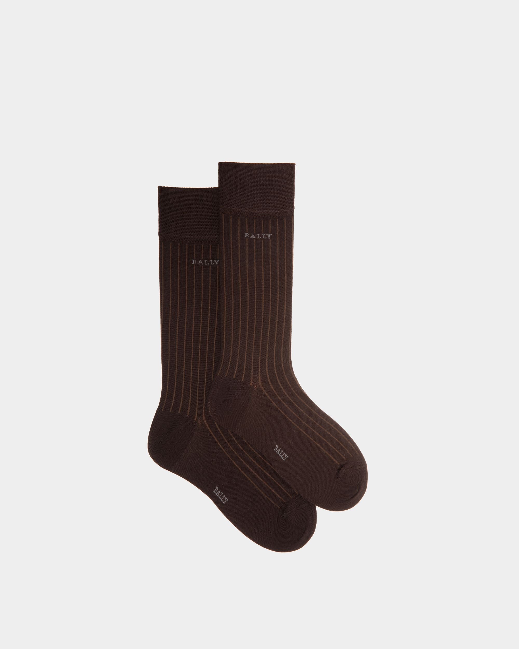 Socks In Brown Cotton - Uomo - Bally - 01
