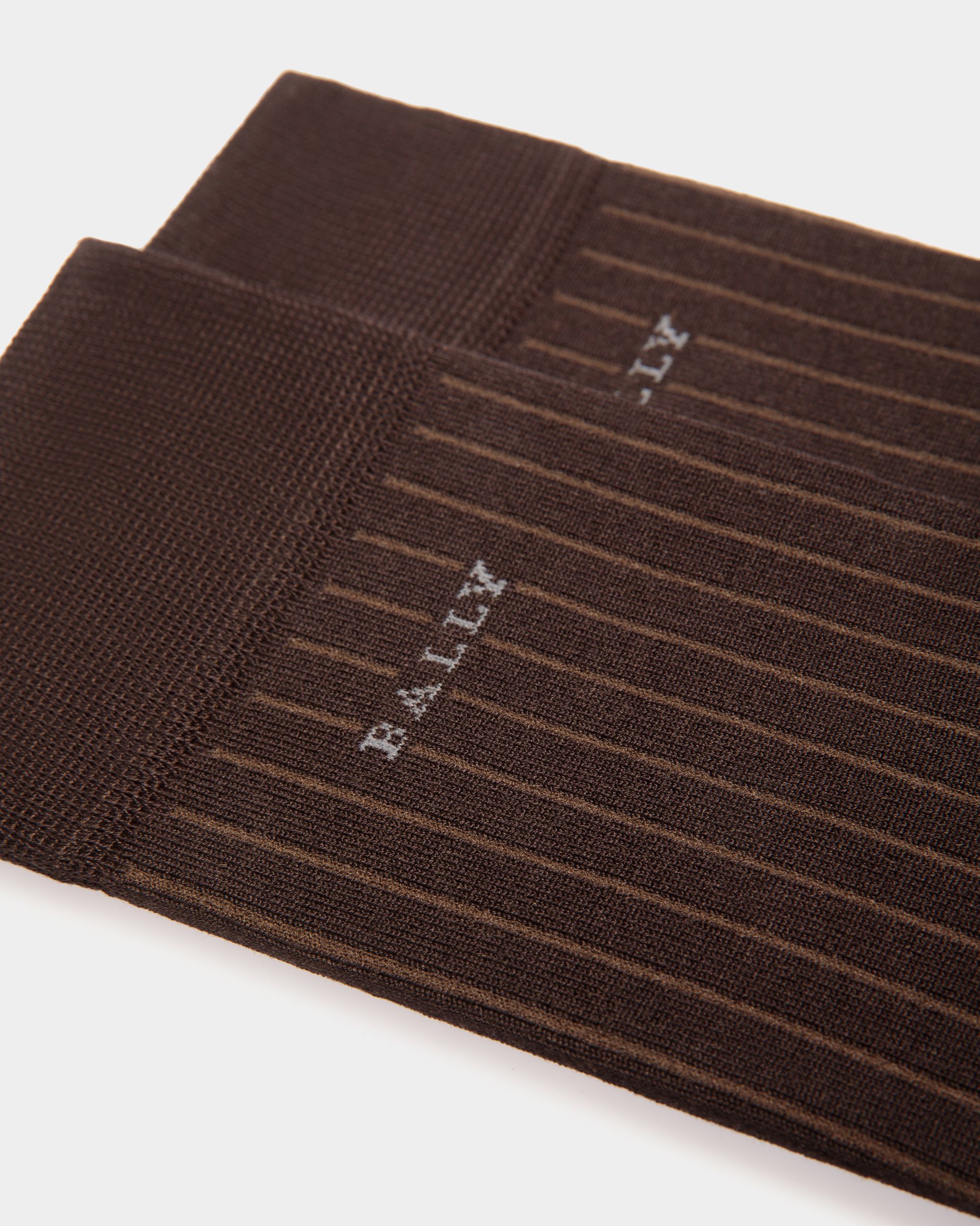 Socks In Brown Cotton - Uomo - Bally - 02