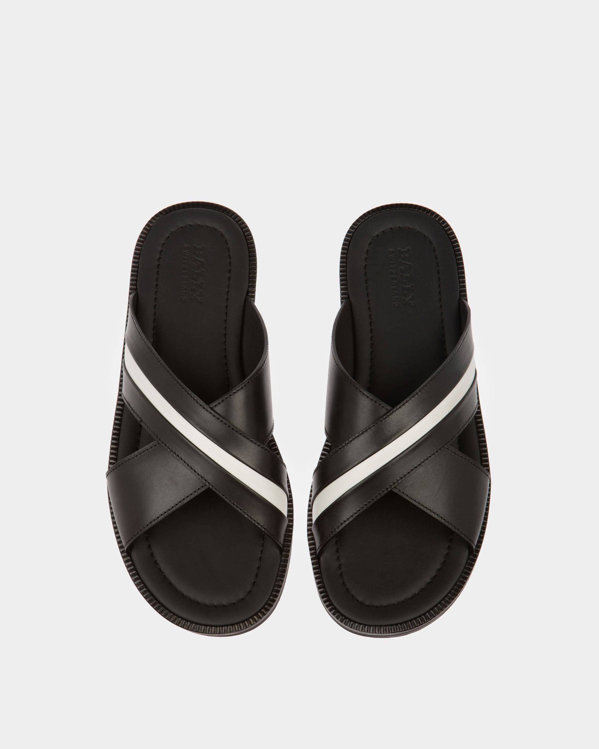 Jaabir Sandali In Pelle Nera - Uomo - Bally - 02