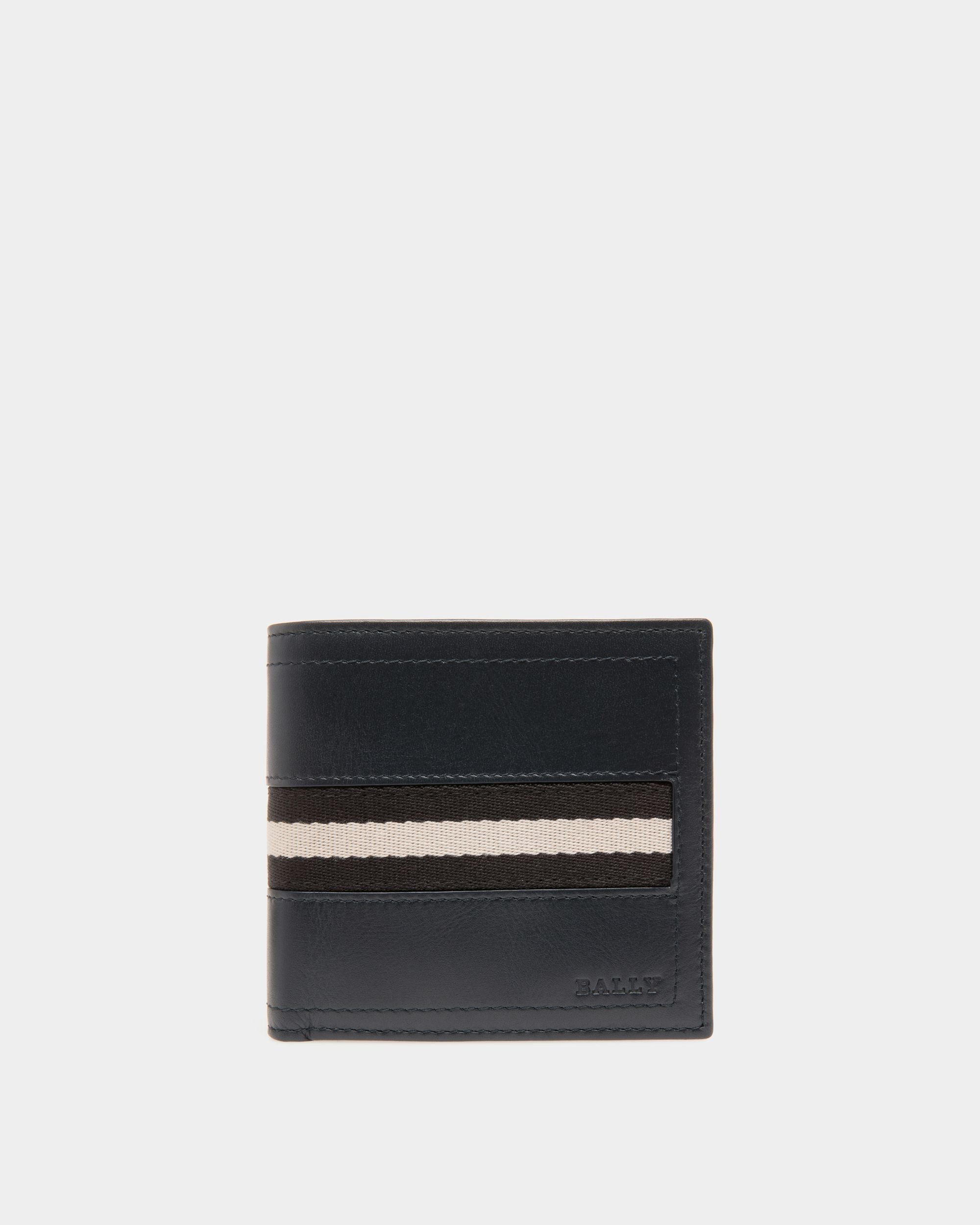 Coin Wallet In Blue Leather - Uomo - Bally - 01