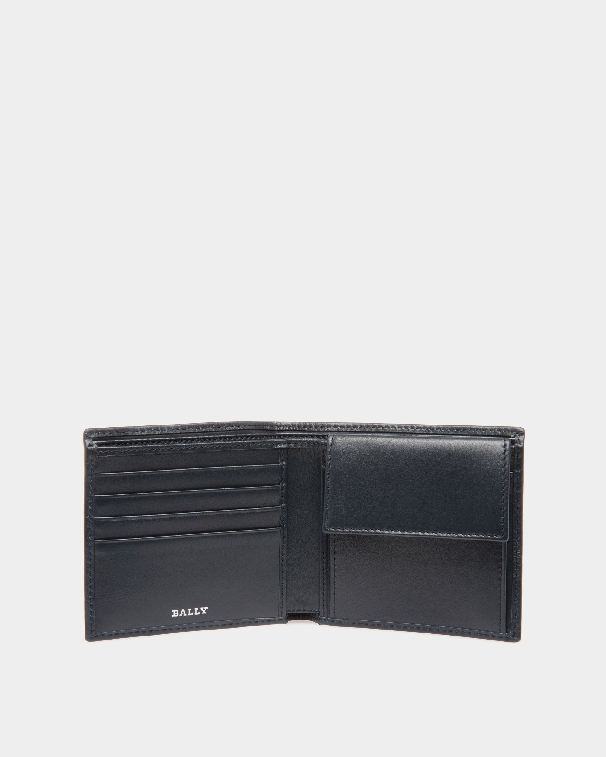 Coin Wallet In Blue Leather - Uomo - Bally - 03