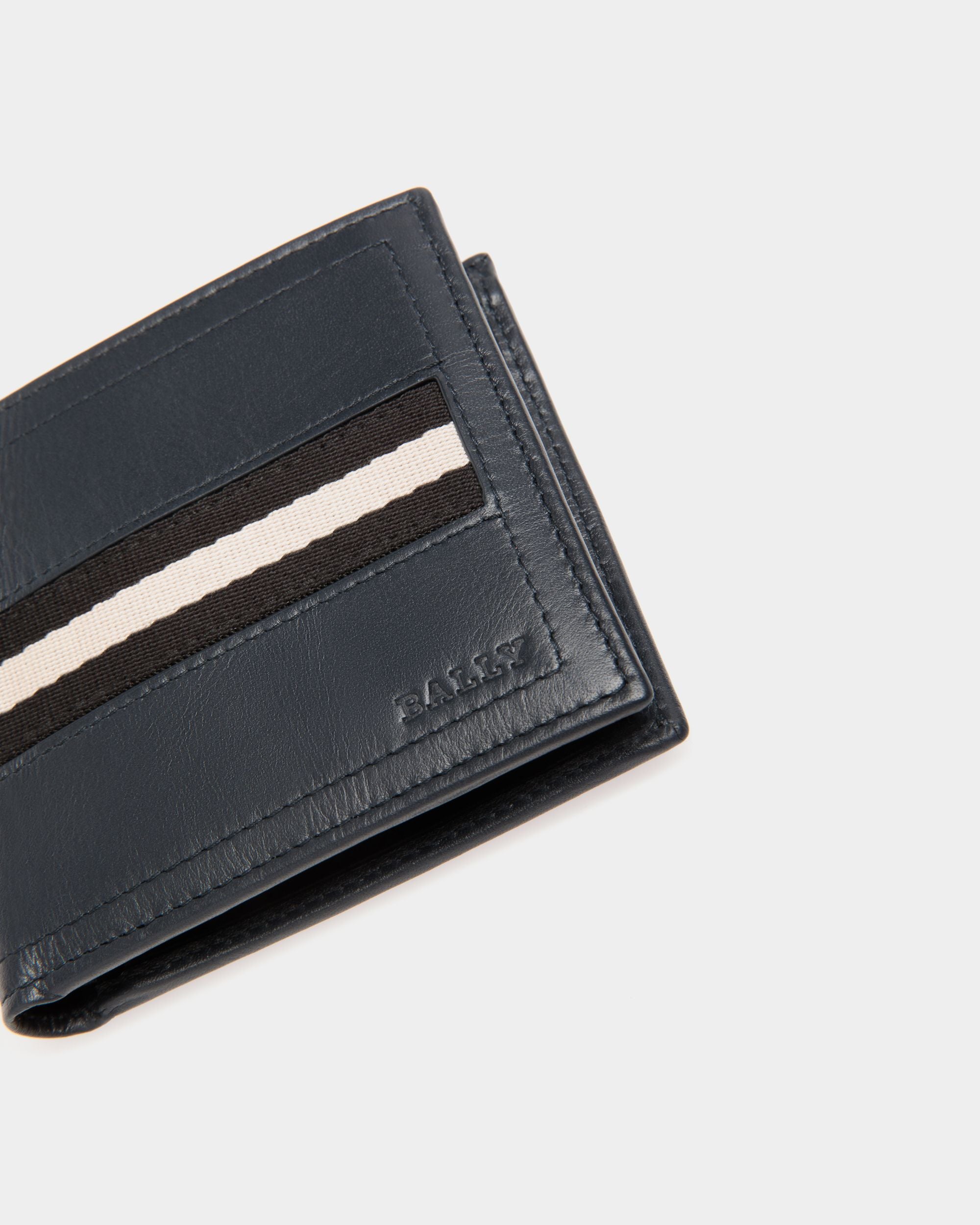 Coin Wallet In Blue Leather - Uomo - Bally - 04