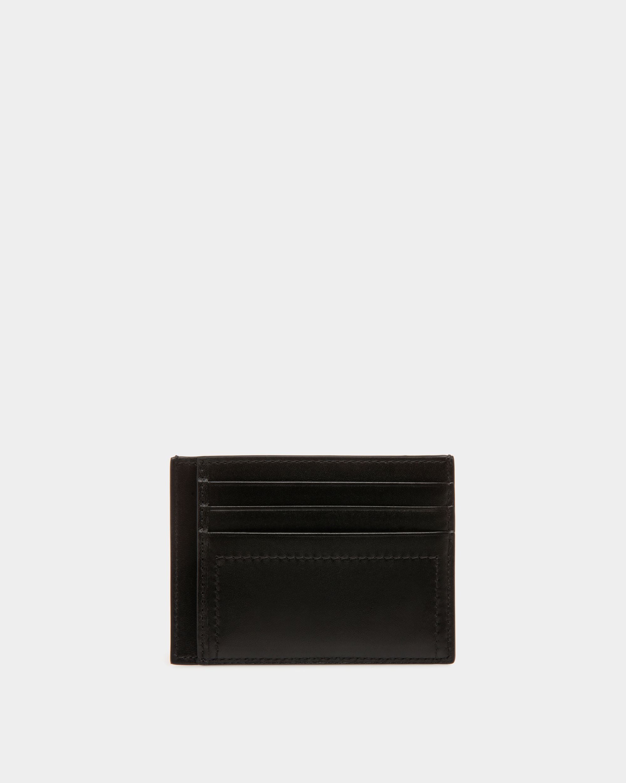Business Card Holder In Black Leather - Uomo - Bally - 02