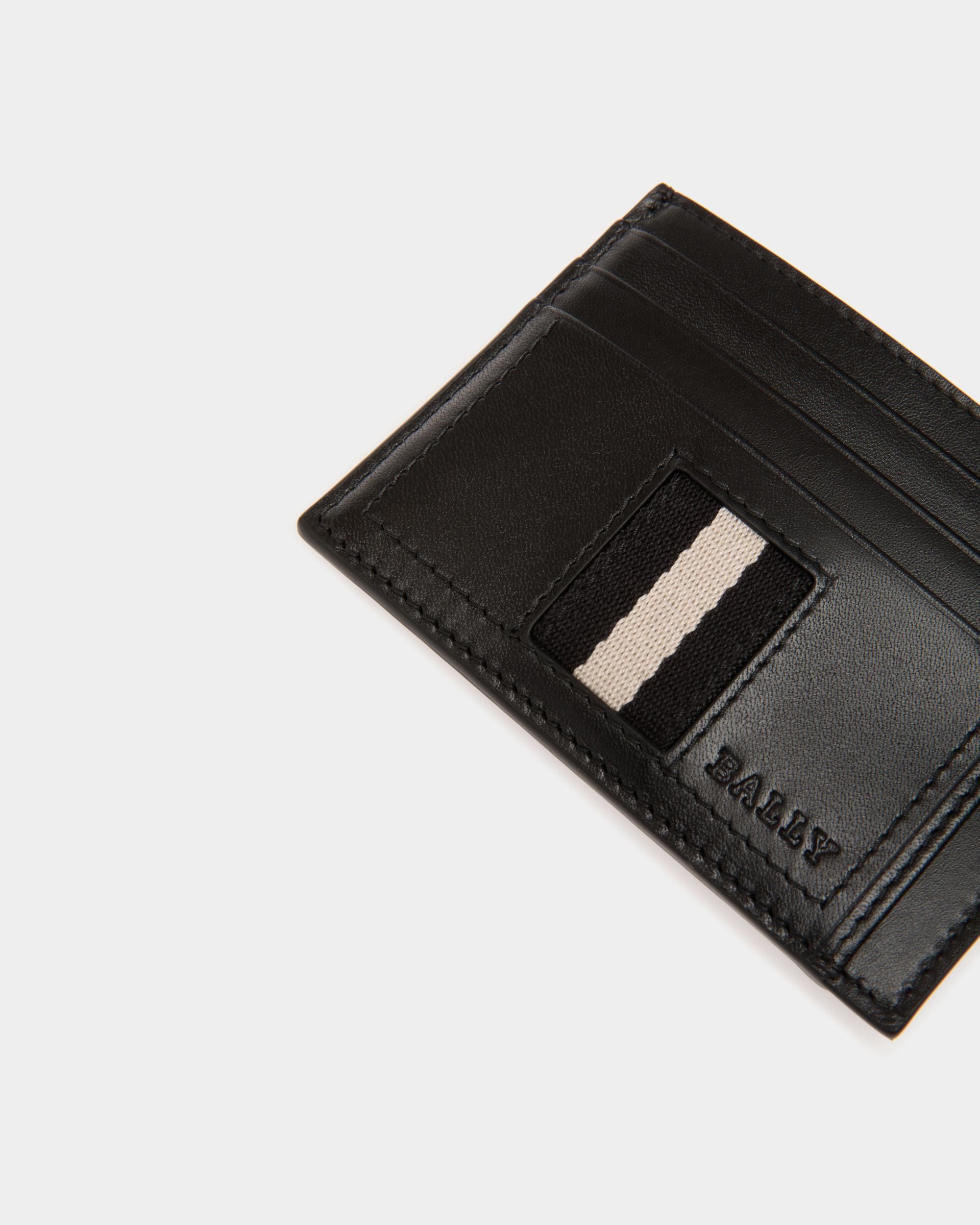 Business Card Holder In Black Leather - Uomo - Bally - 04