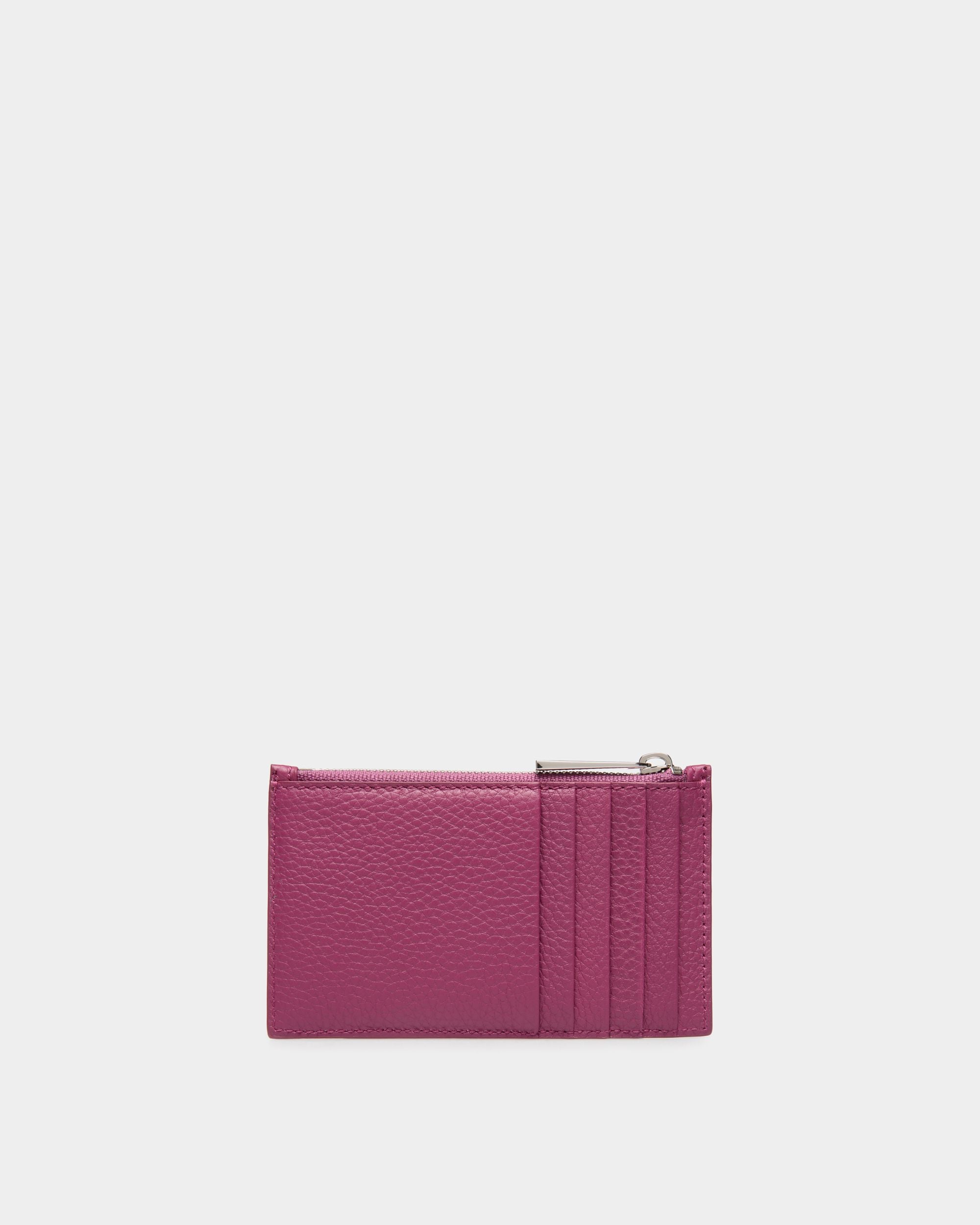 Porta Biglietti Da Visita In Pelle Granata Rosa - Donna - Bally - 02
