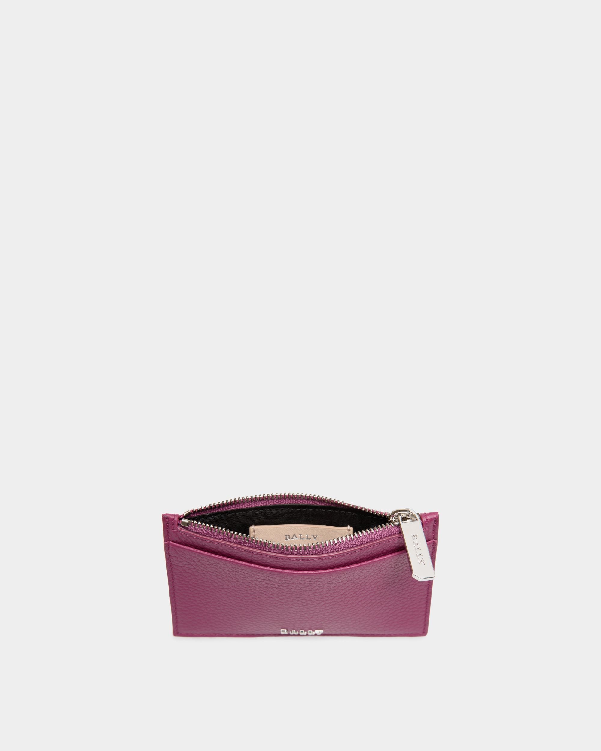 Porta Biglietti Da Visita In Pelle Granata Rosa - Donna - Bally - 03