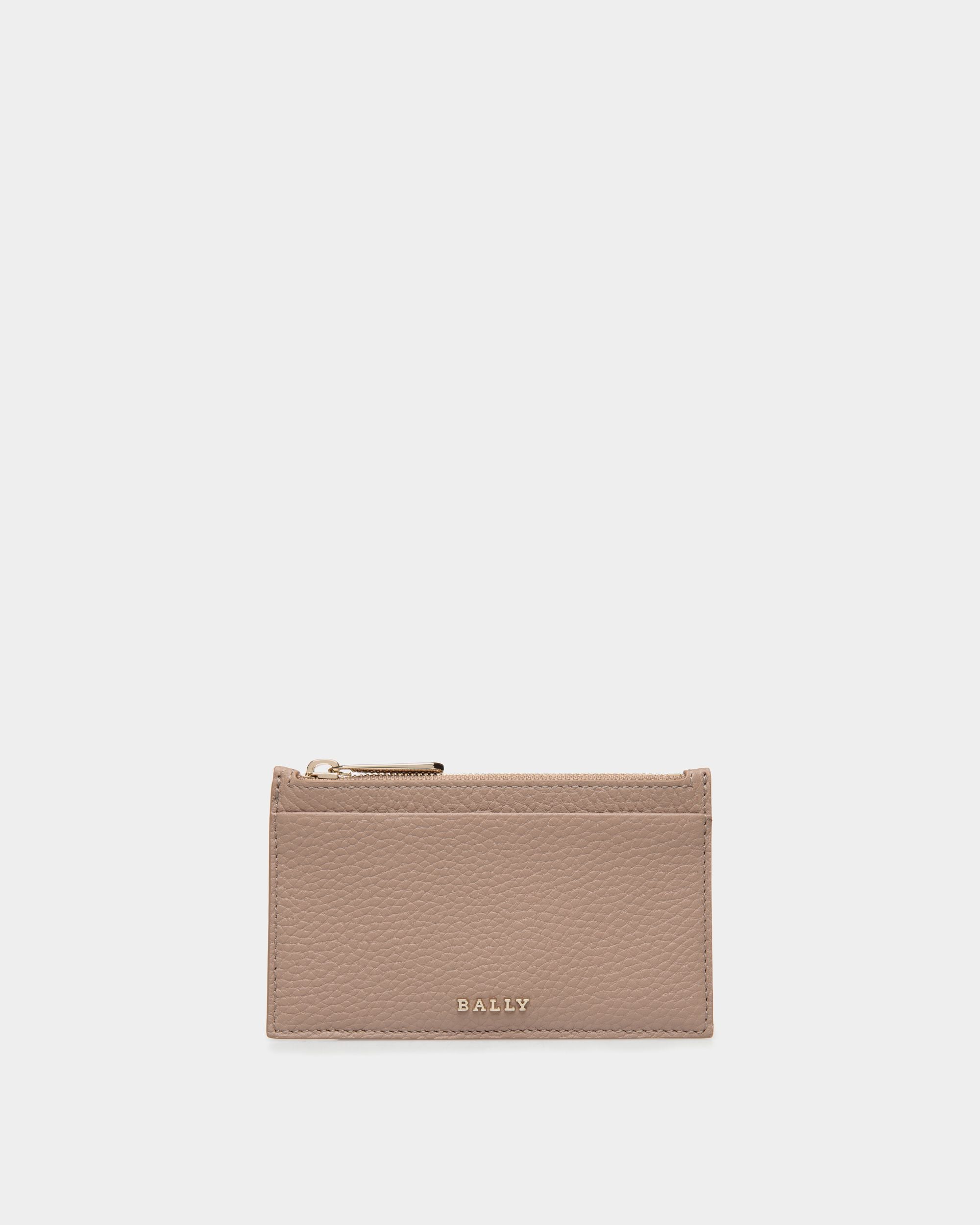 Business Card Holder In Pink Leather - Donna - Bally - 01