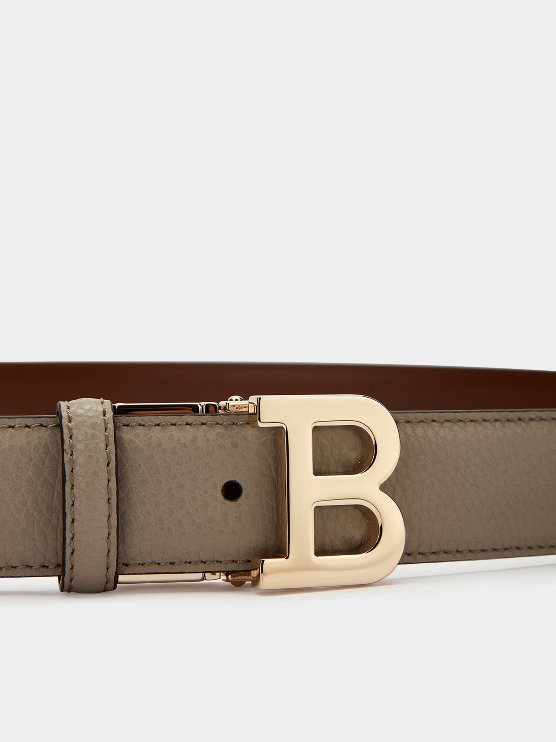 Women's Grey Leather Belt - Donna - Bally - 03
