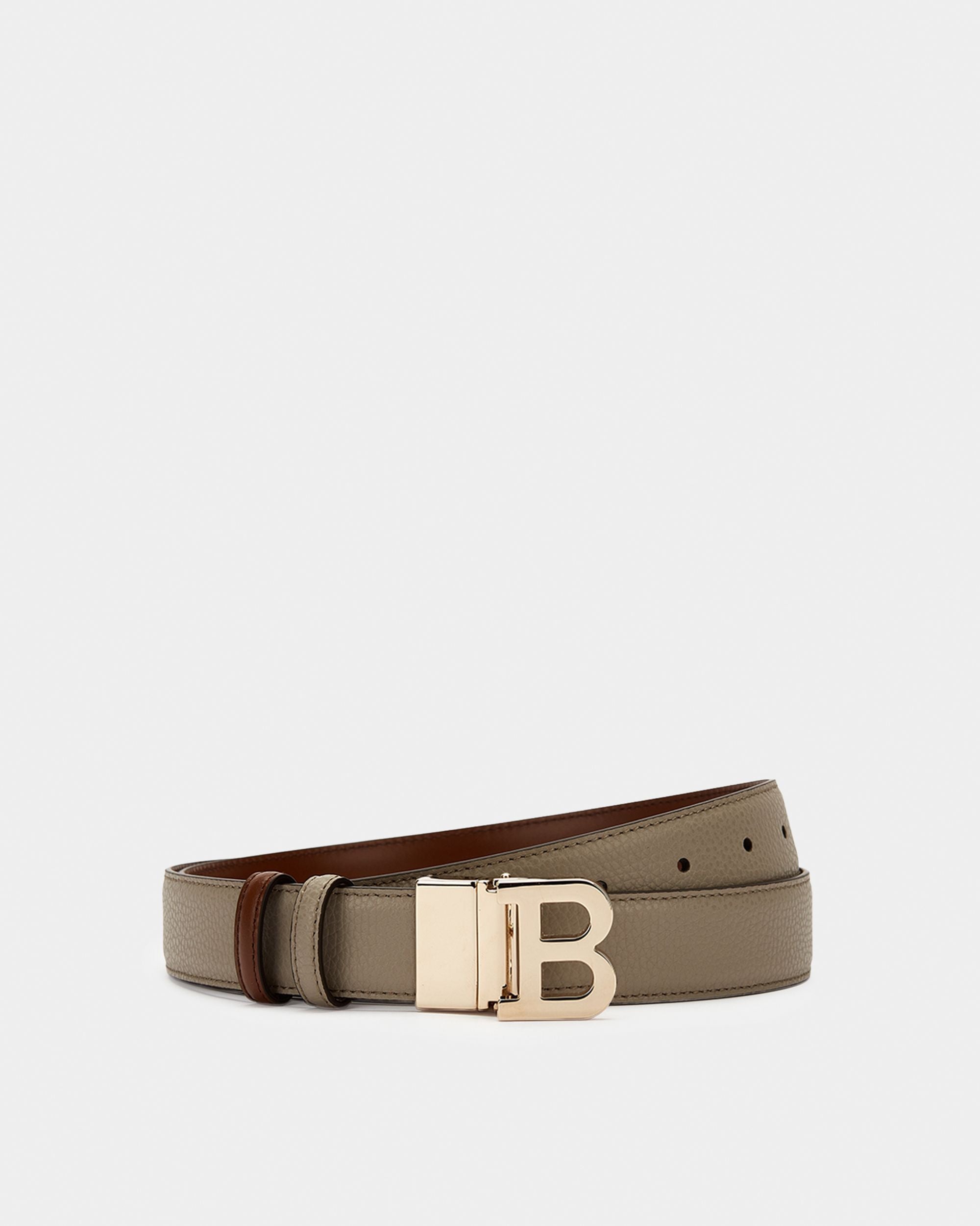 Women's Grey Leather Belt - Donna - Bally - 05