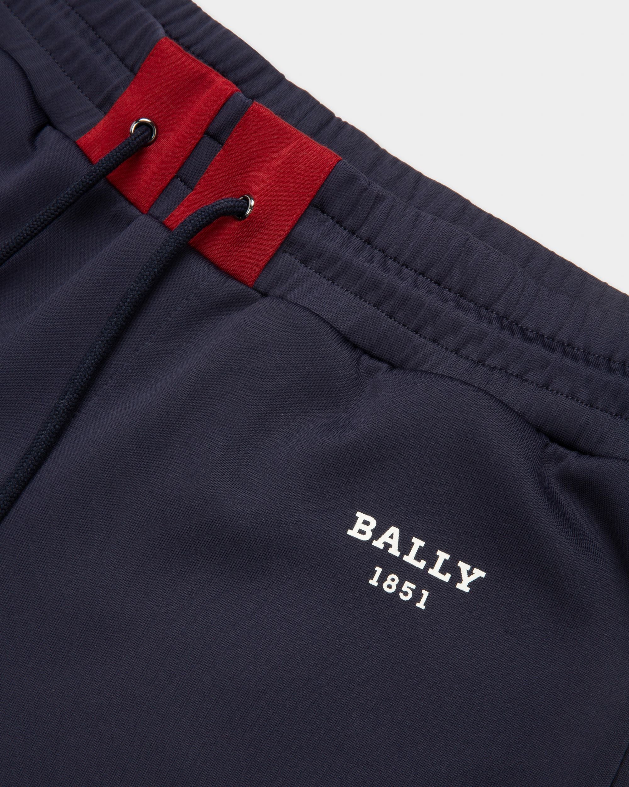 Pantaloni Tuta In Cotone Tecnico Blu Navy - Uomo - Bally - 03