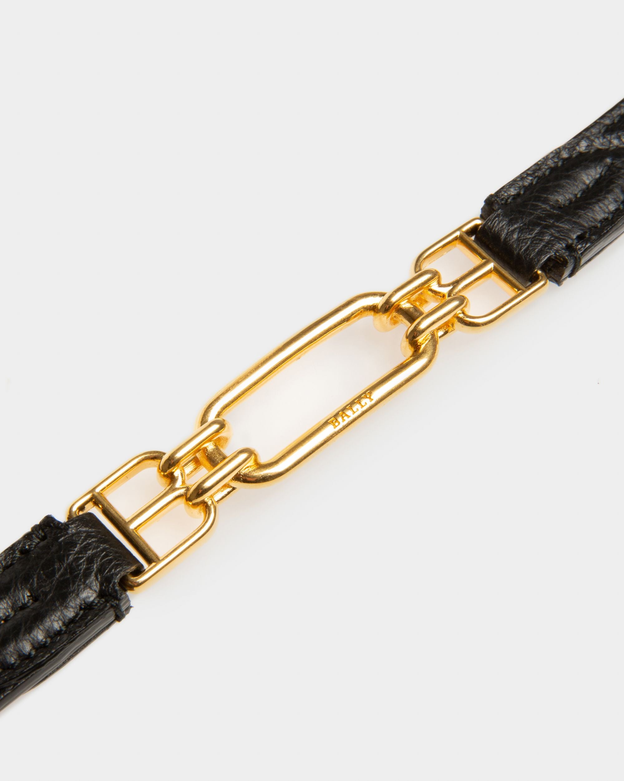 Vestige Cintura Da 15 Mm In Pelle Nera - Donna - Bally - 03