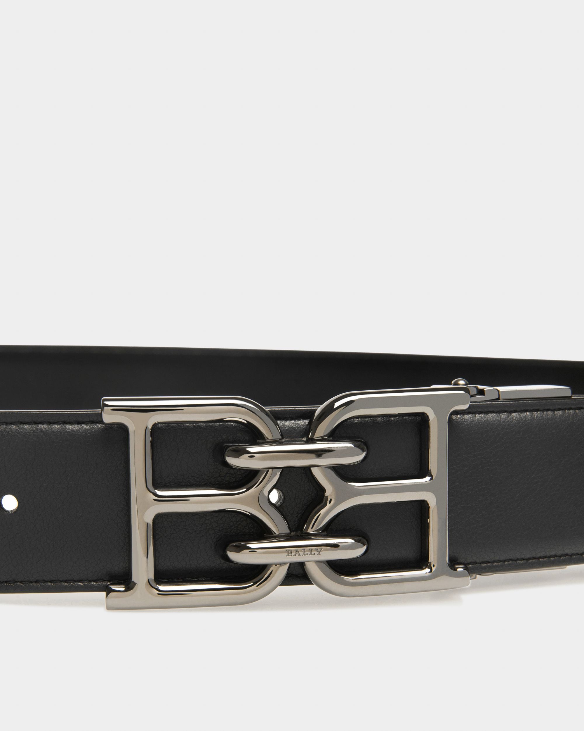 B-Chain Cintura Da 35 Mm In Pelle Nera - Uomo - Bally - 03