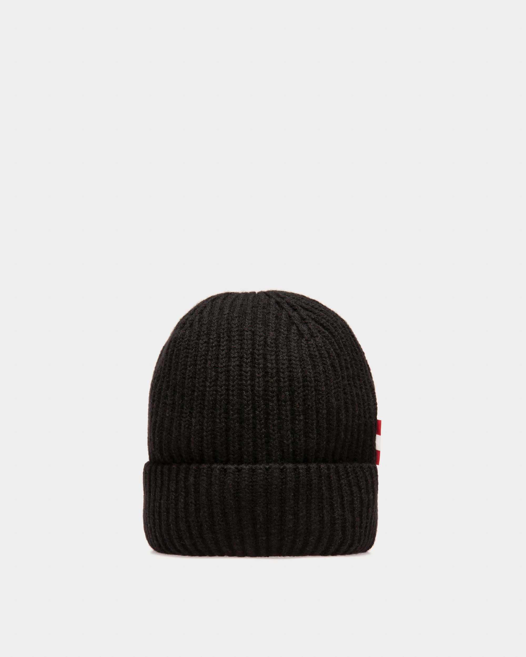 Berretto A Coste In Cashmere Nero - Uomo - Bally - 01