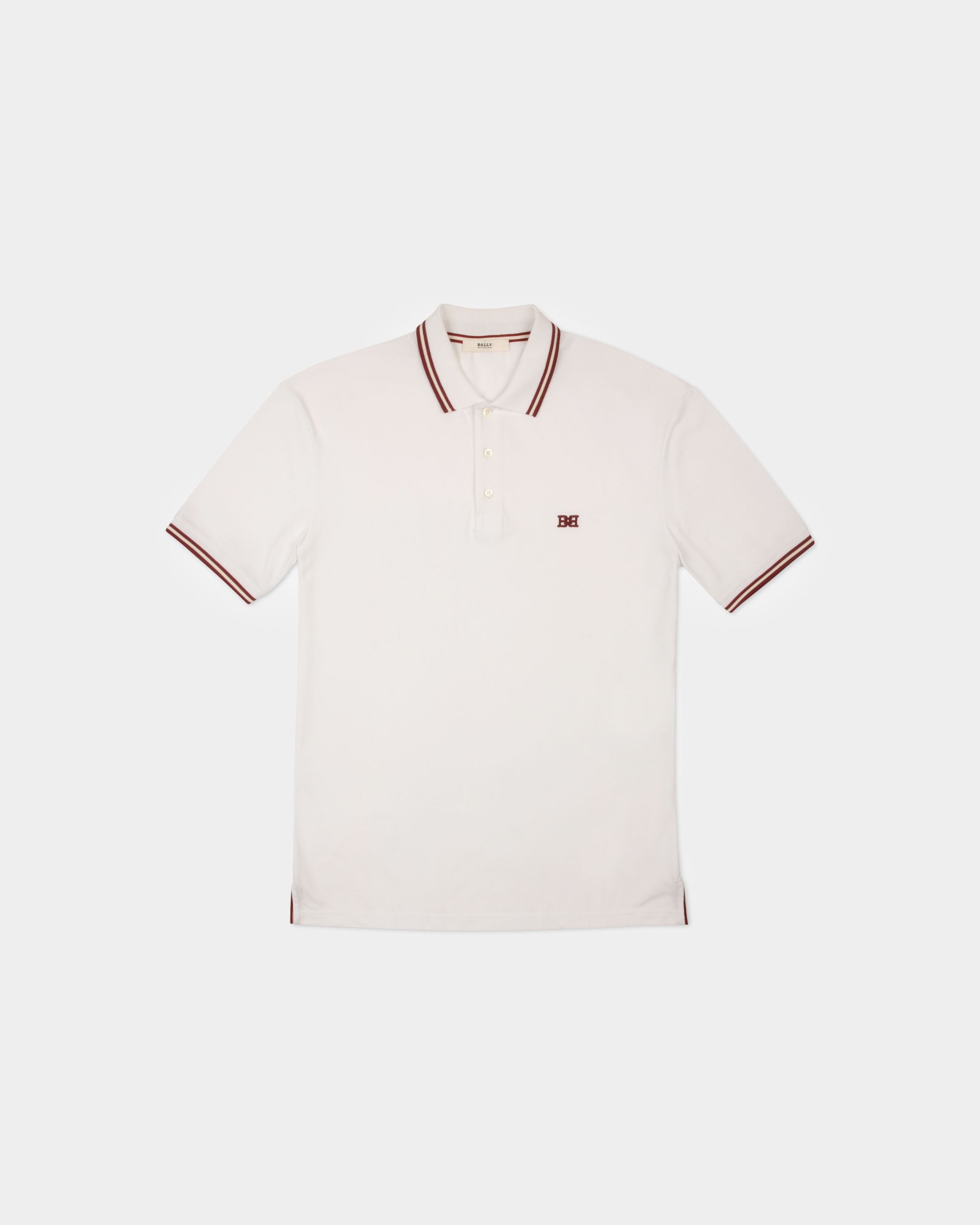 Polo B-Chain In Cotone Bianco - Uomo - Bally - 01