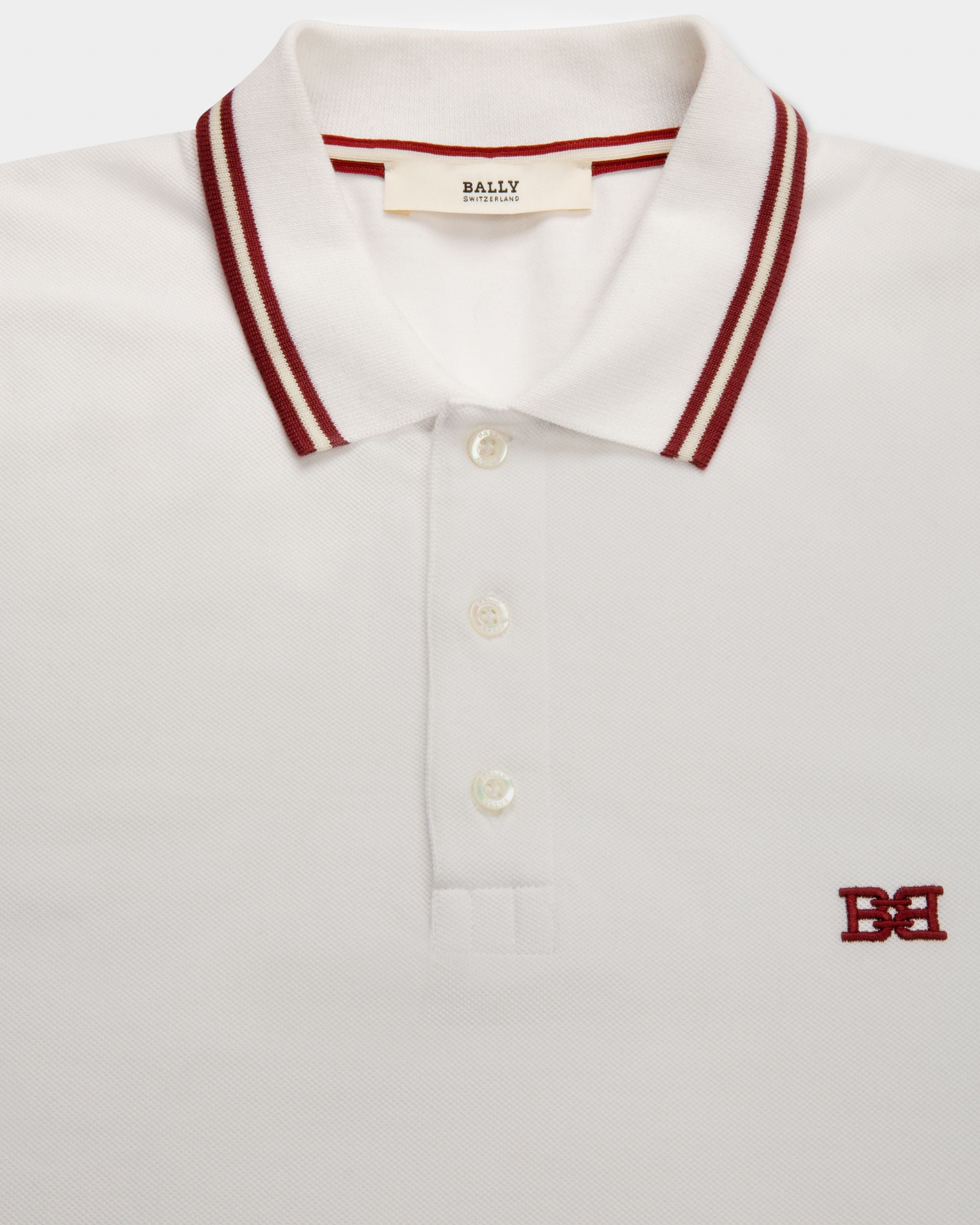 Polo B-Chain In Cotone Bianco - Uomo - Bally - 03