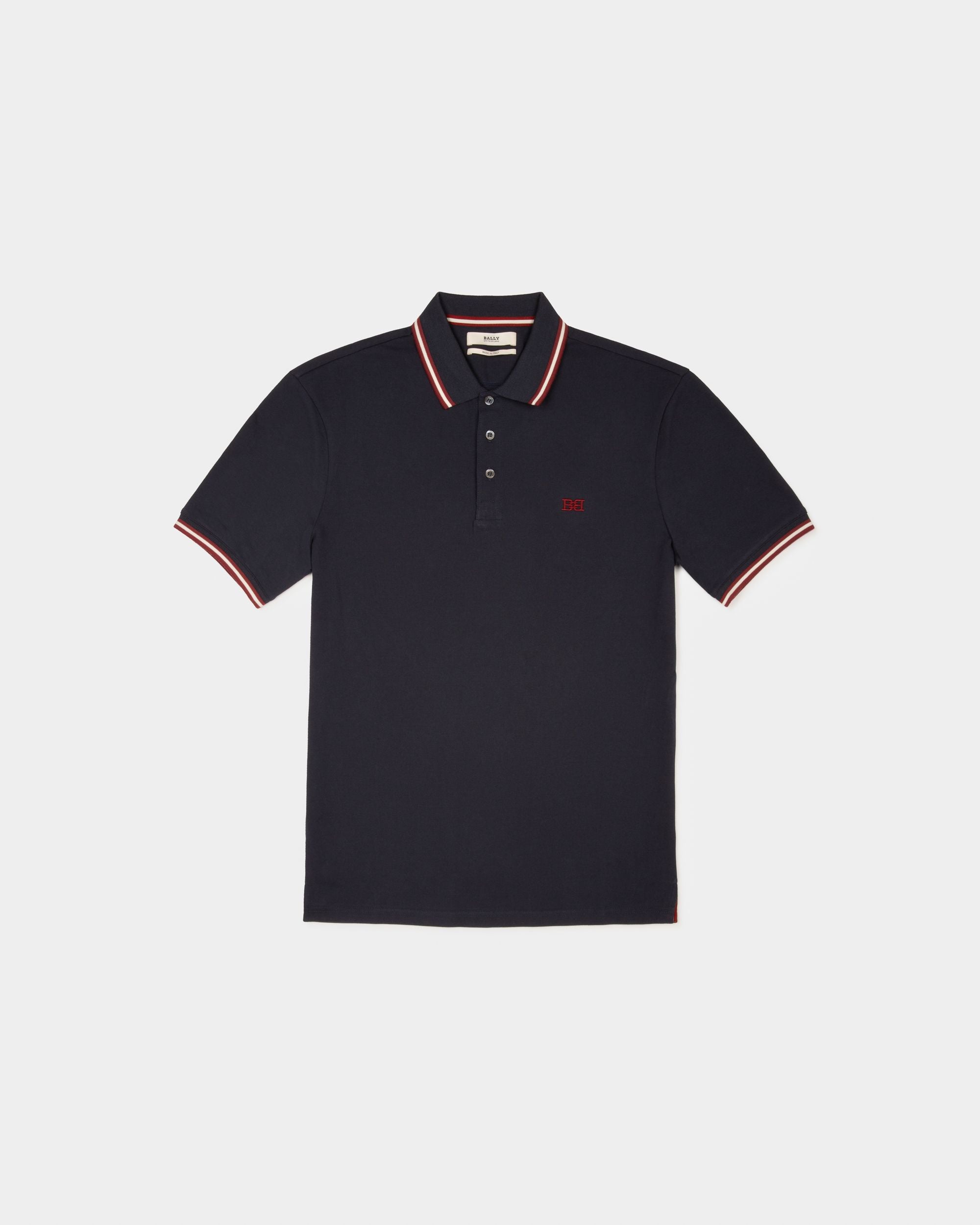 Polo B-Chain In Cotone Navy - Uomo - Bally - 01