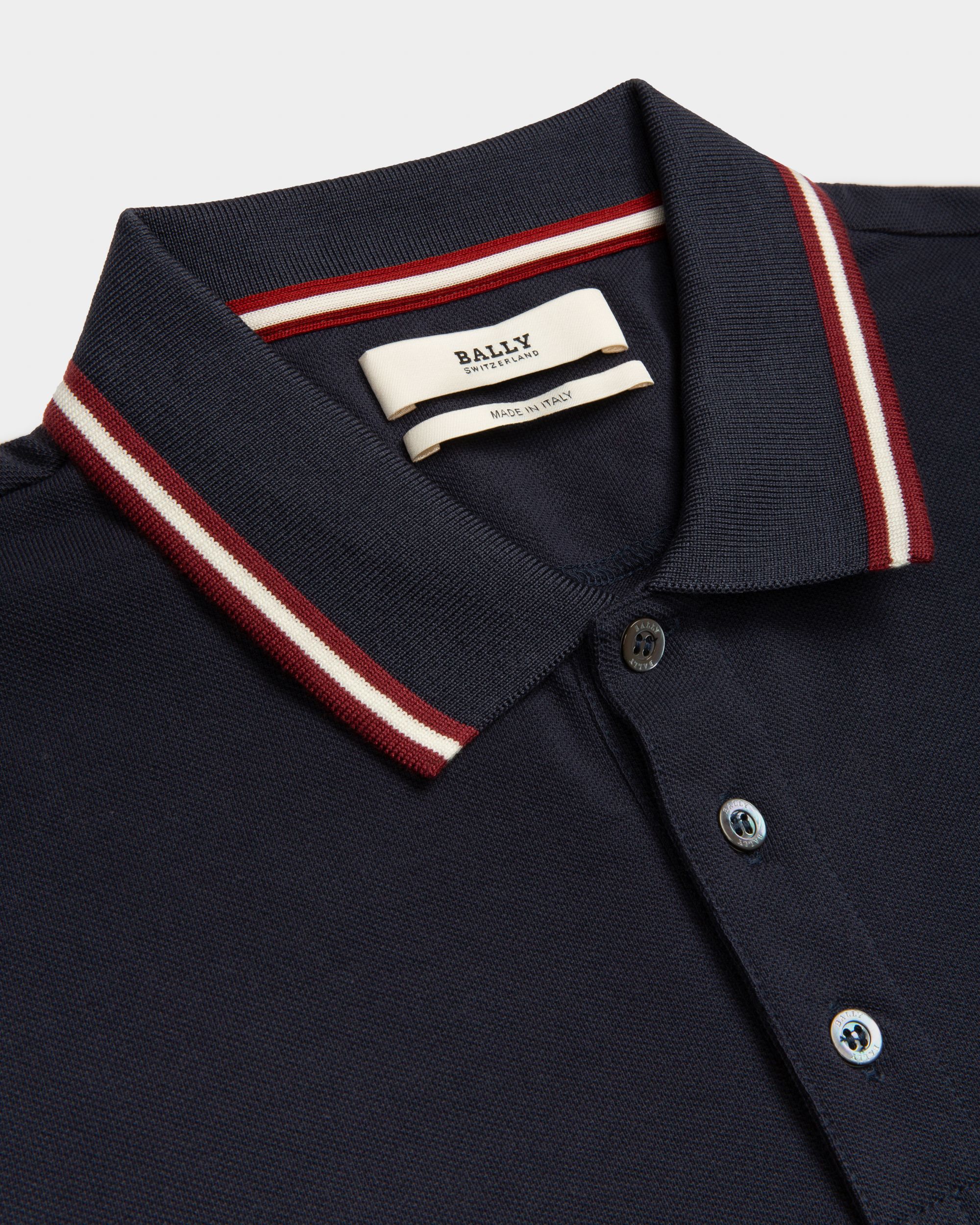 Polo B-Chain In Cotone Navy - Uomo - Bally - 03