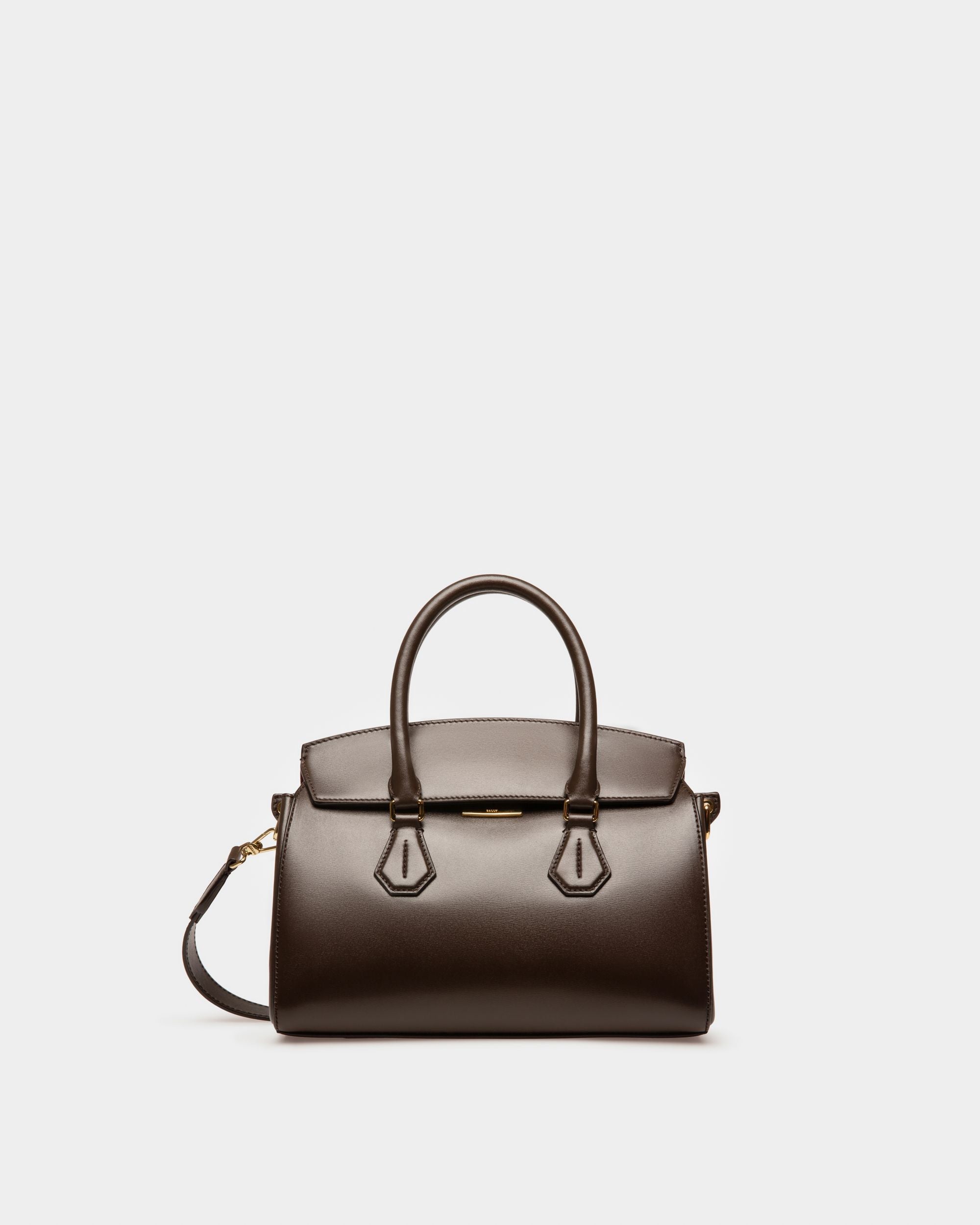 Saphyr Small Borsa Con Manico Superiore In Pelle Marrone - Donna - Bally - 01
