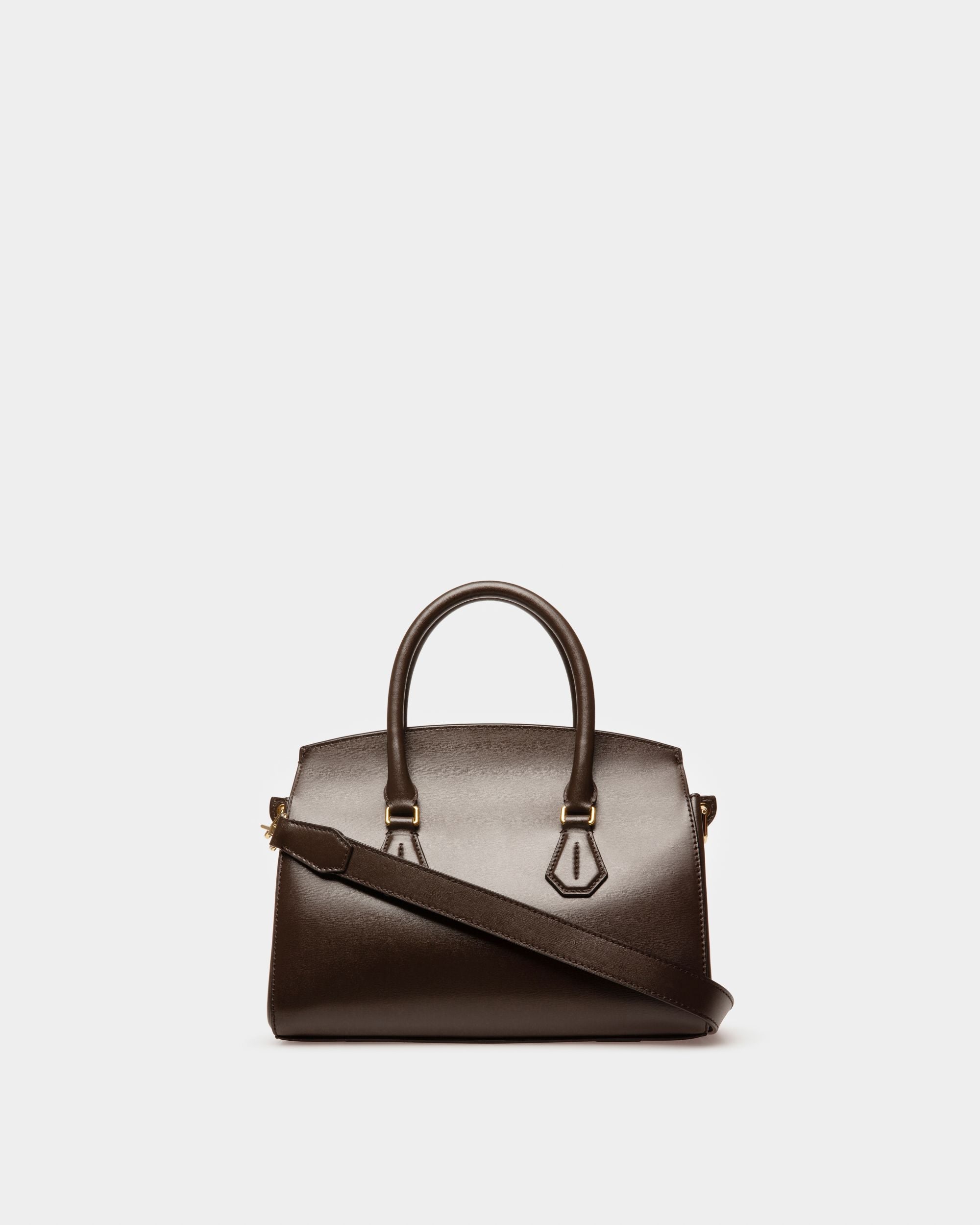 Saphyr Small Borsa Con Manico Superiore In Pelle Marrone - Donna - Bally - 02