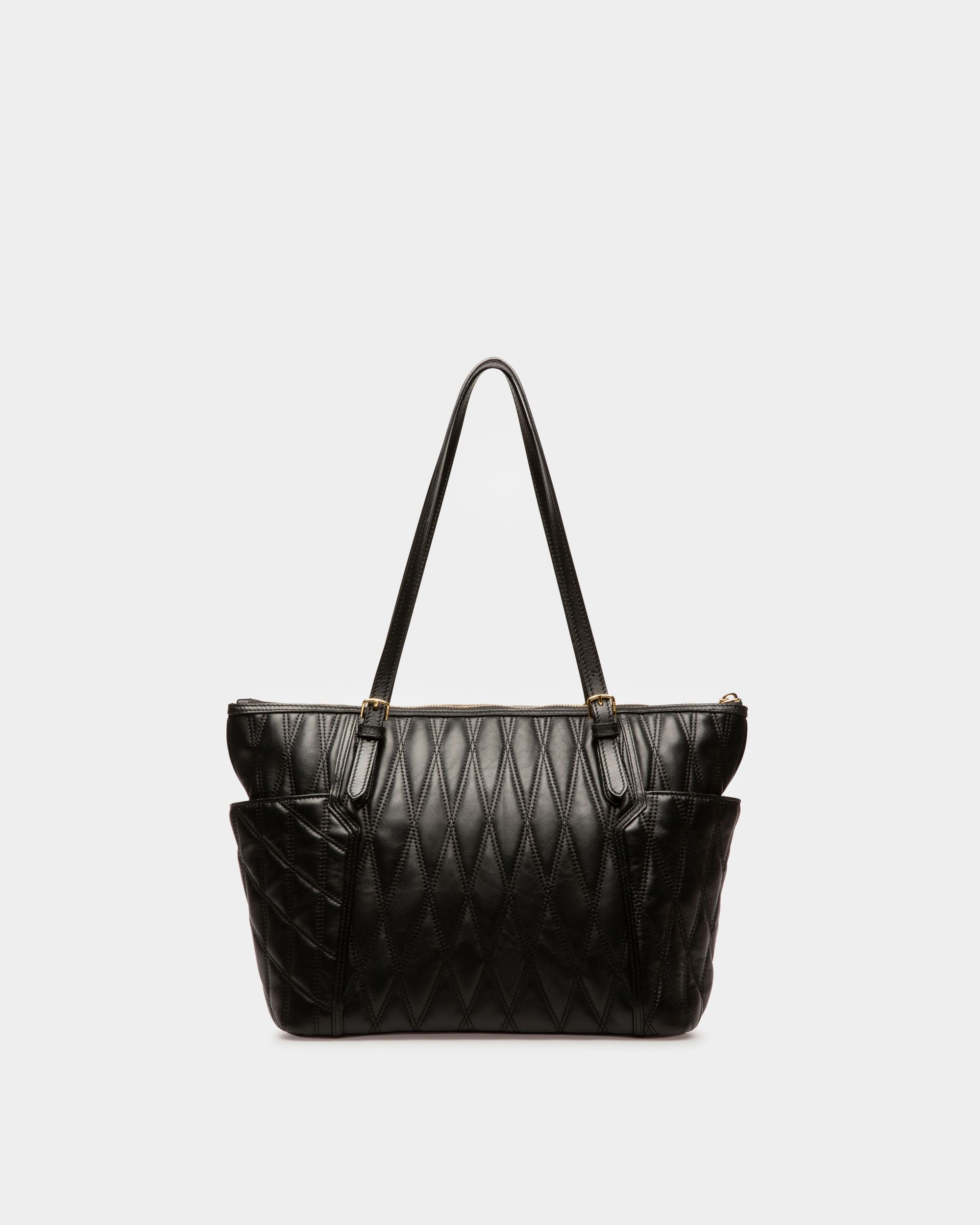 Damirah Tote Bag In Pelle Nera - Donna - Bally - 02