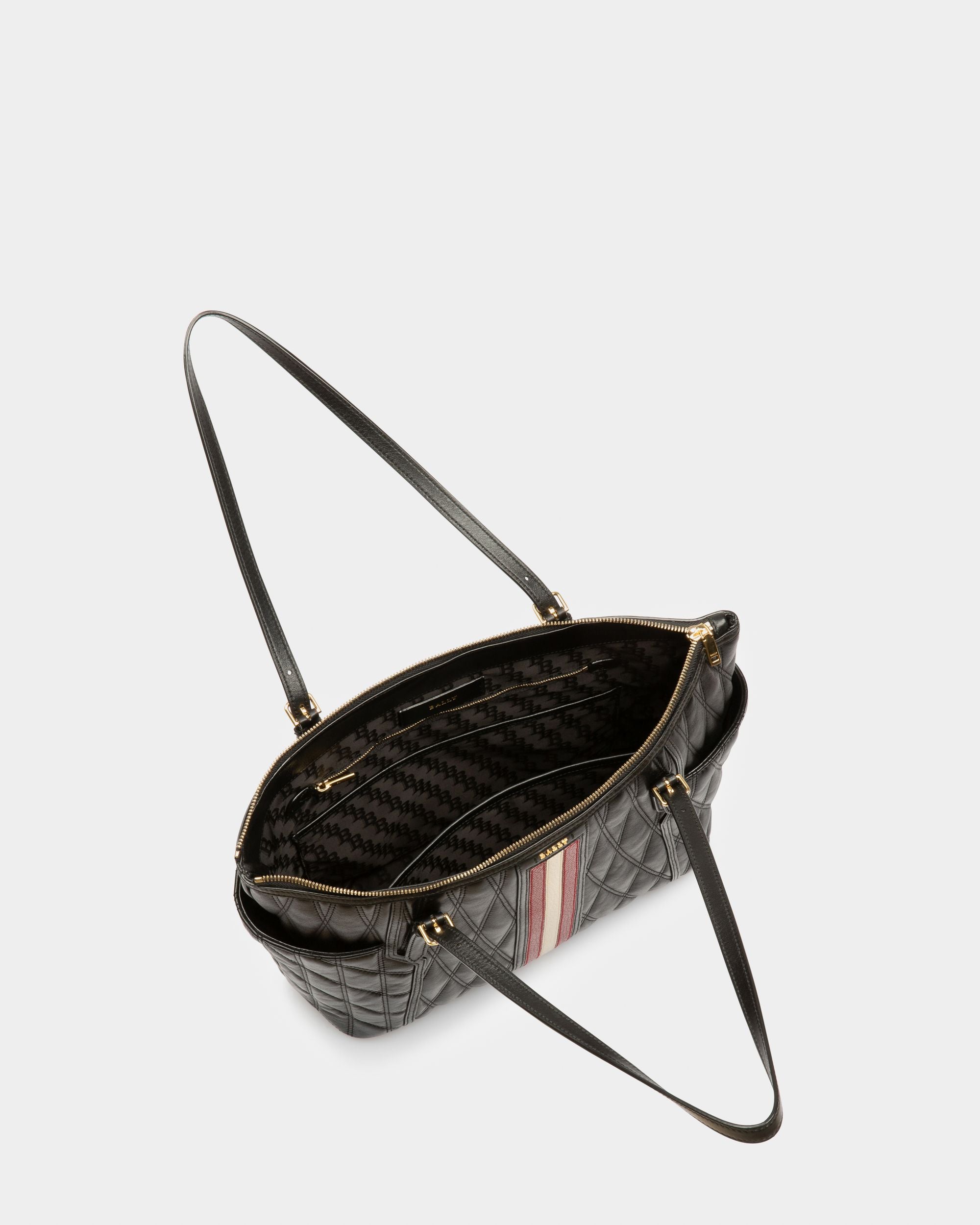 Damirah Tote Bag In Pelle Nera - Donna - Bally - 03