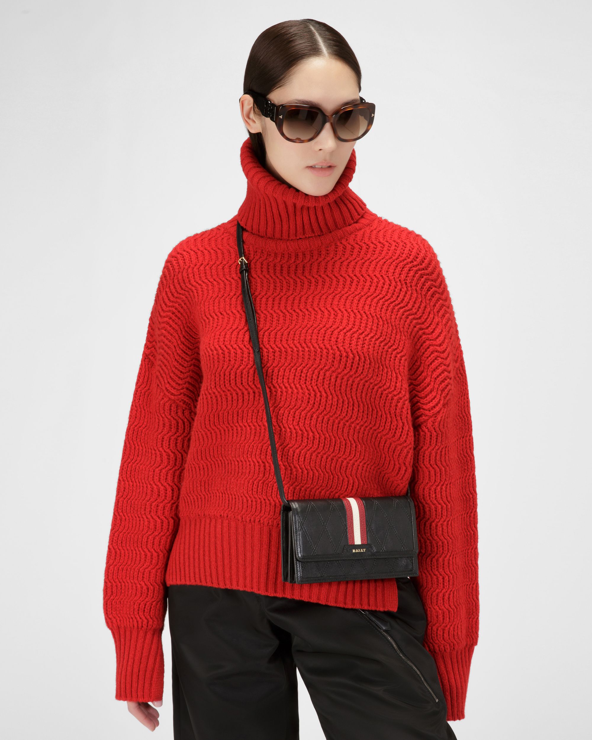 Dafford Portafoglio In Pelle Nera - Donna - Bally - 02