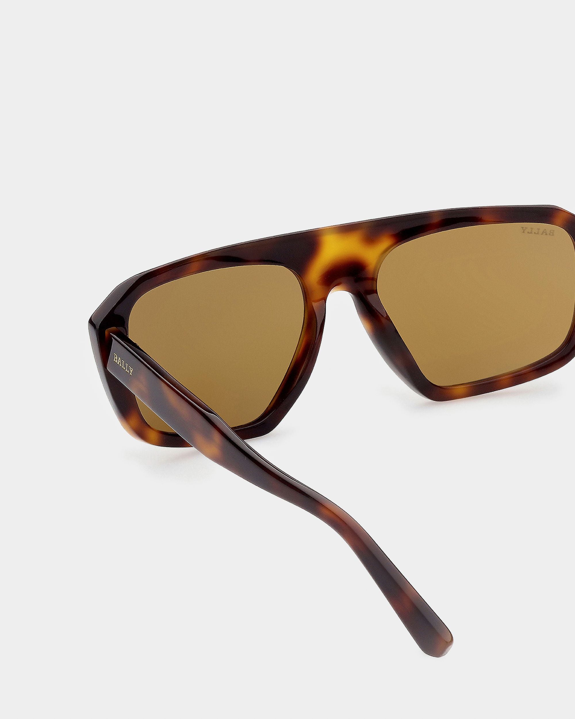 Roy Occhiali Da Sole In Acetato Tartarugato Con Lenti Marroni - Uomo - Bally - 02