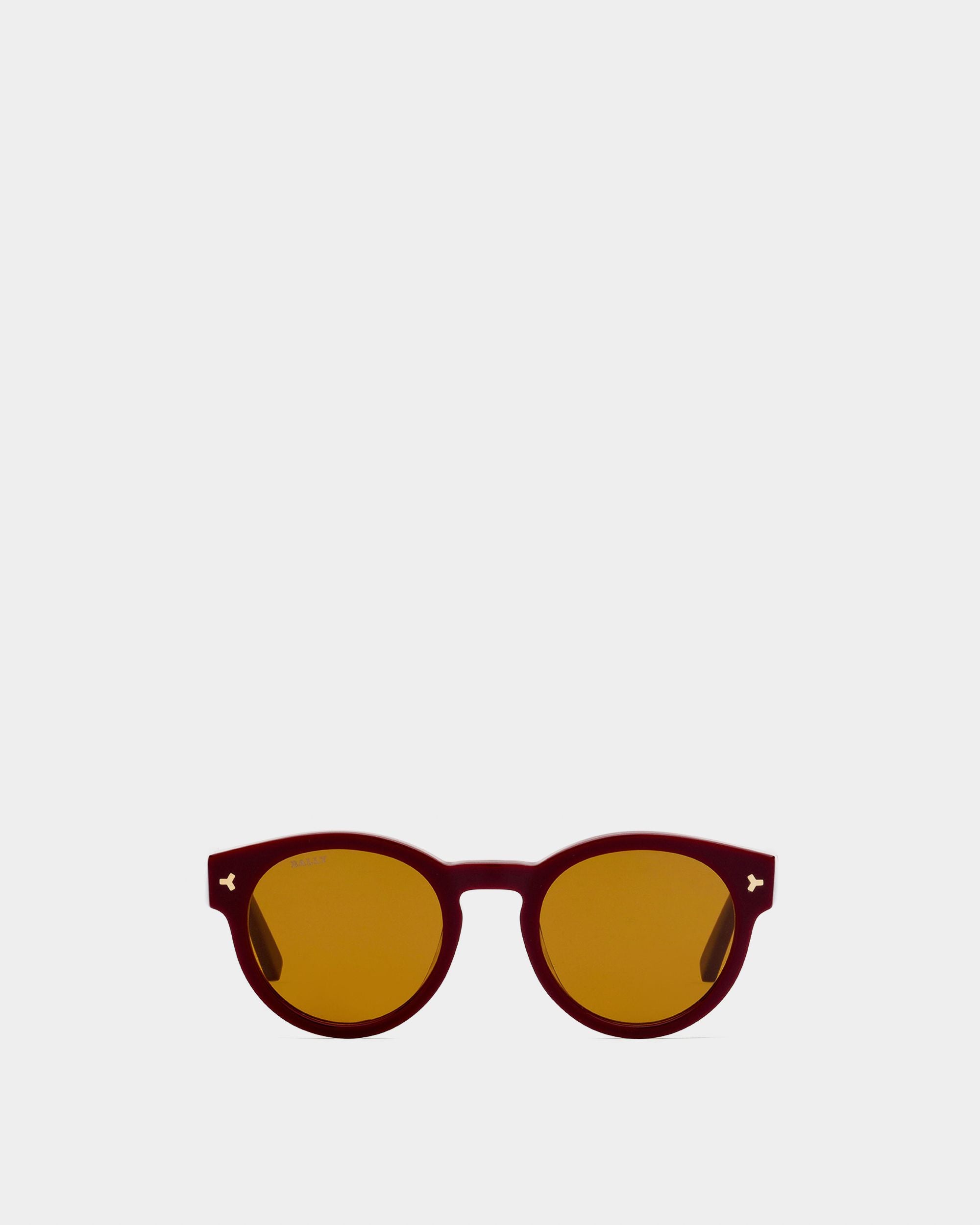Peter Occhiali Da Sole In Acetato Bordeaux Con Lenti Marroni - Uomo - Bally - 01