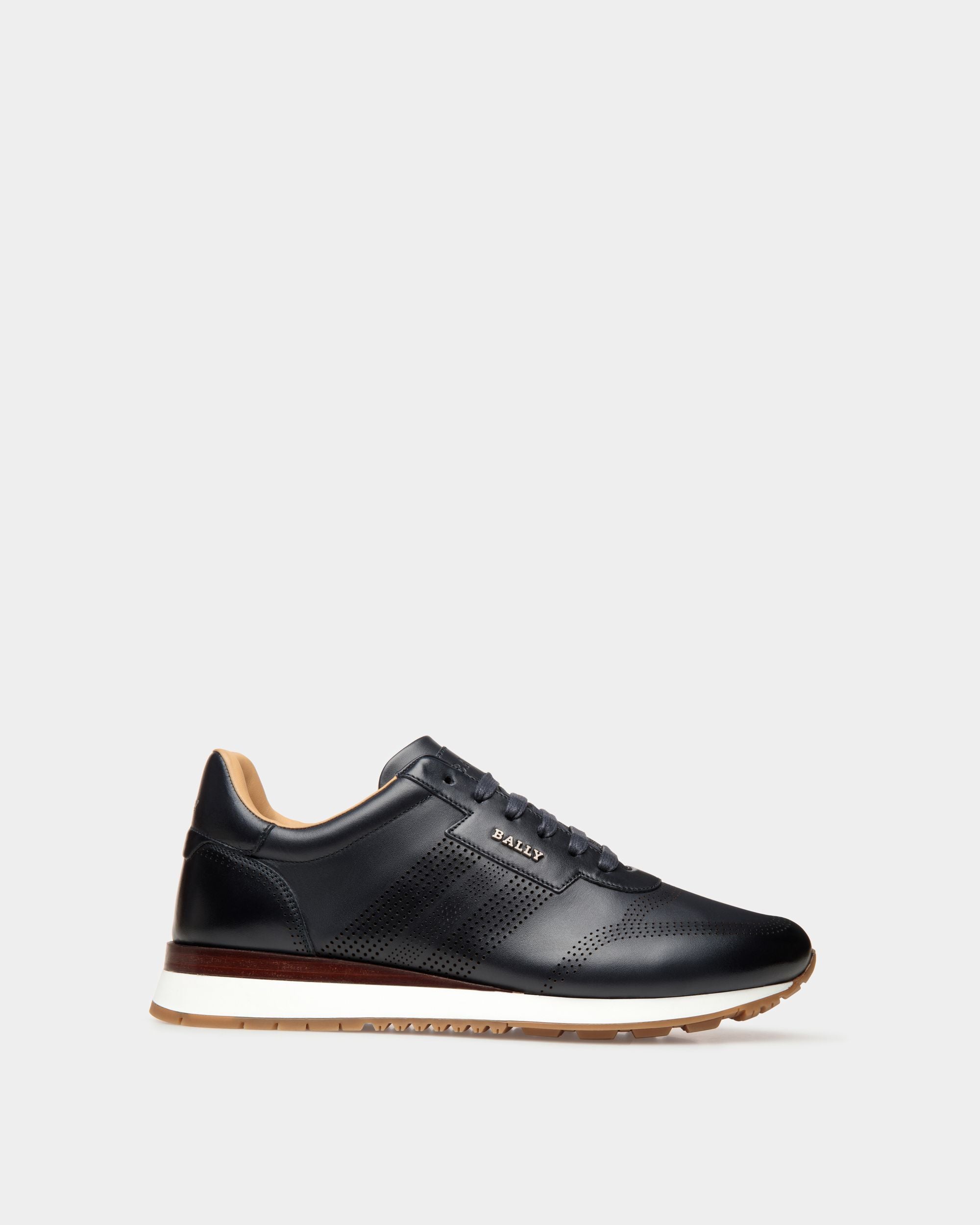 Asken Sneaker In Pelle Blu Notte - Uomo - Bally - 01