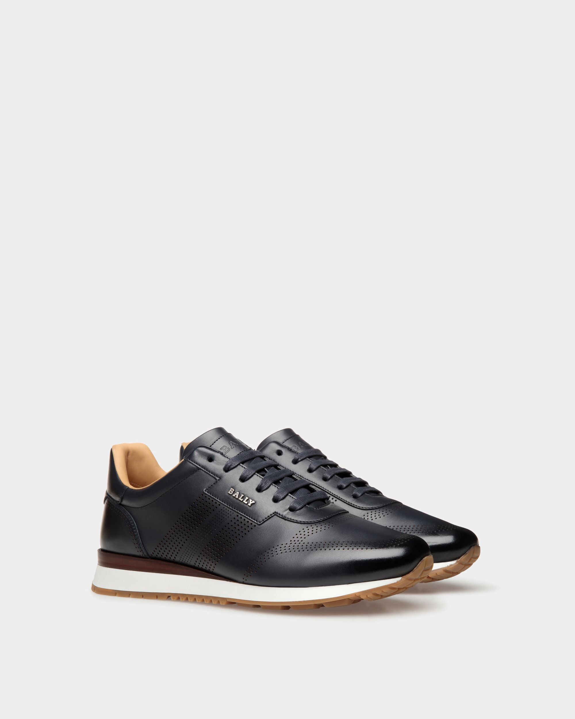 Asken Sneaker In Pelle Blu Notte - Uomo - Bally - 02