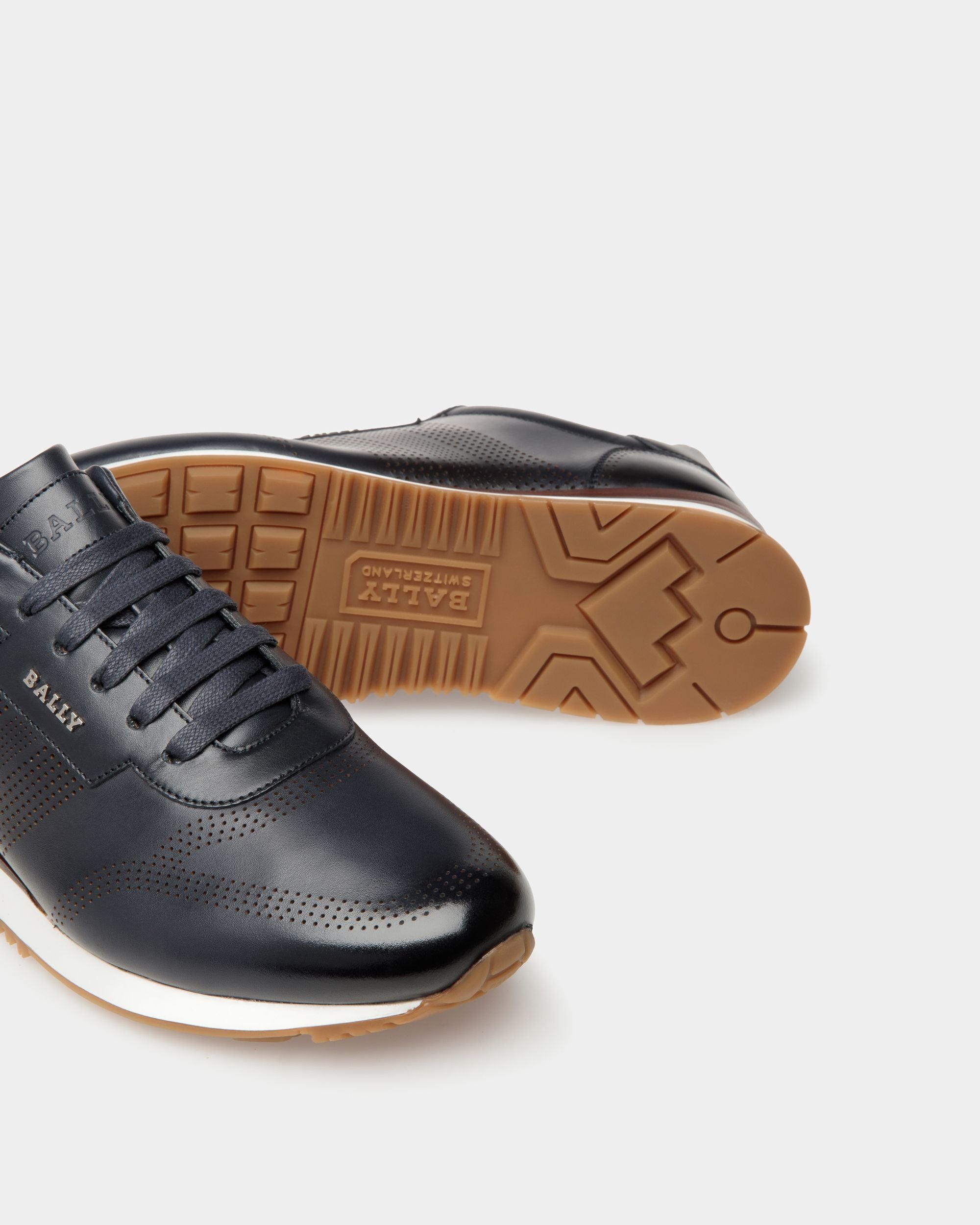 Asken Sneaker In Pelle Blu Notte - Uomo - Bally - 04