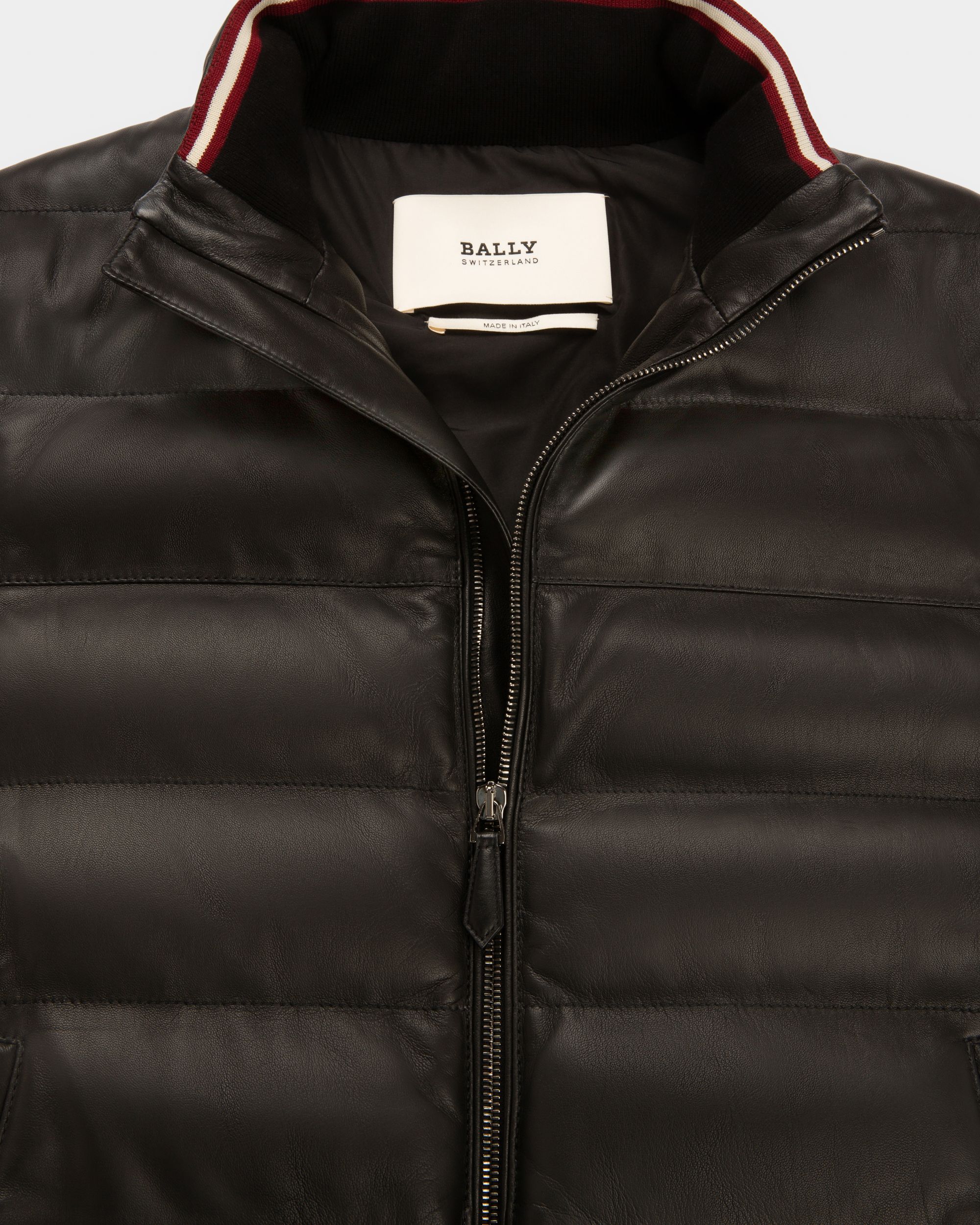 Gilet Imbottito In Pelle Colore Nero - Uomo - Bally - 03