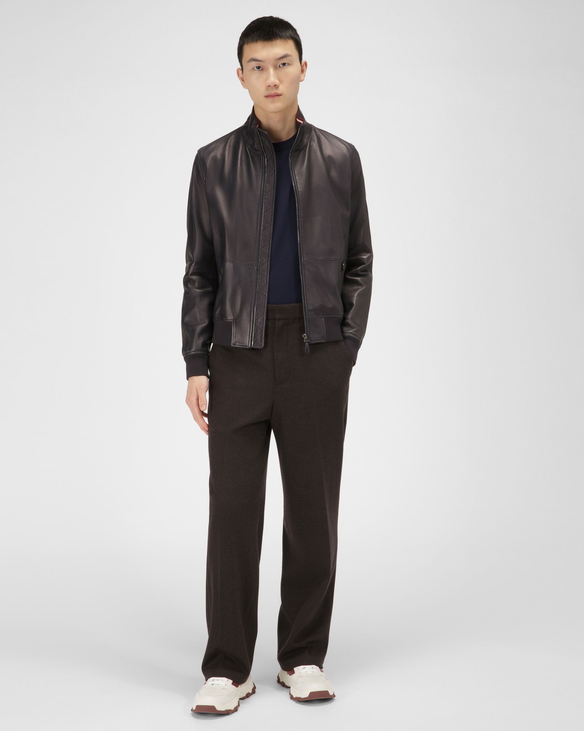 Bomber In Pelle Blu Navy - Uomo - Bally - 04