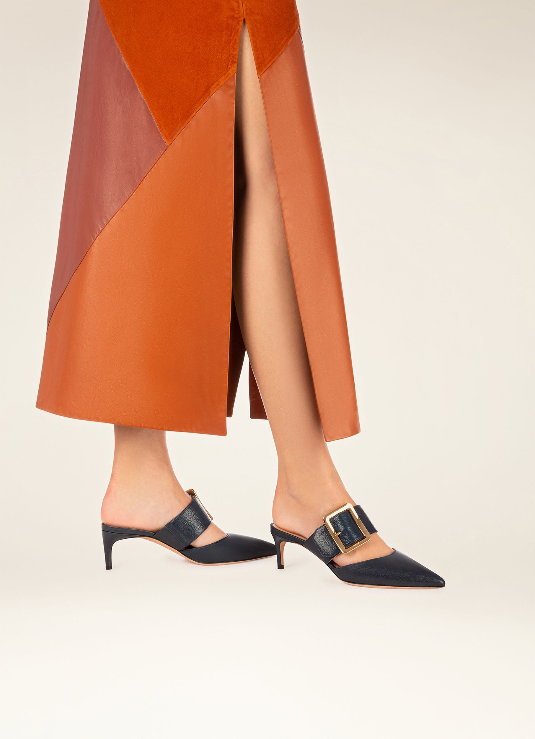 Jemina Slipper In Pelle Navy - Donna - Bally - 05