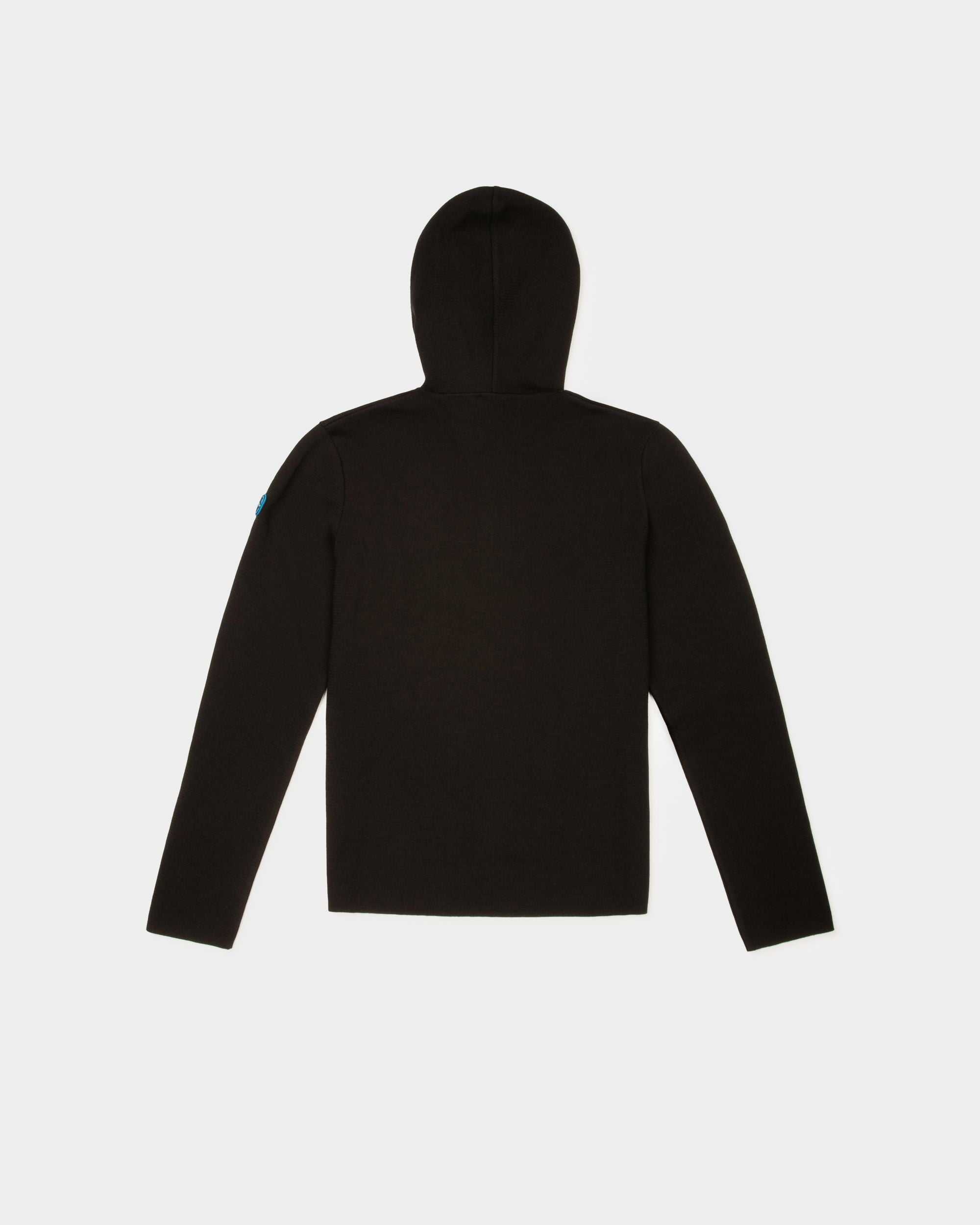 Giacca Termica Con Cappuccio Imbottita In Misto Lana Merino Nero - Uomo - Bally - 02