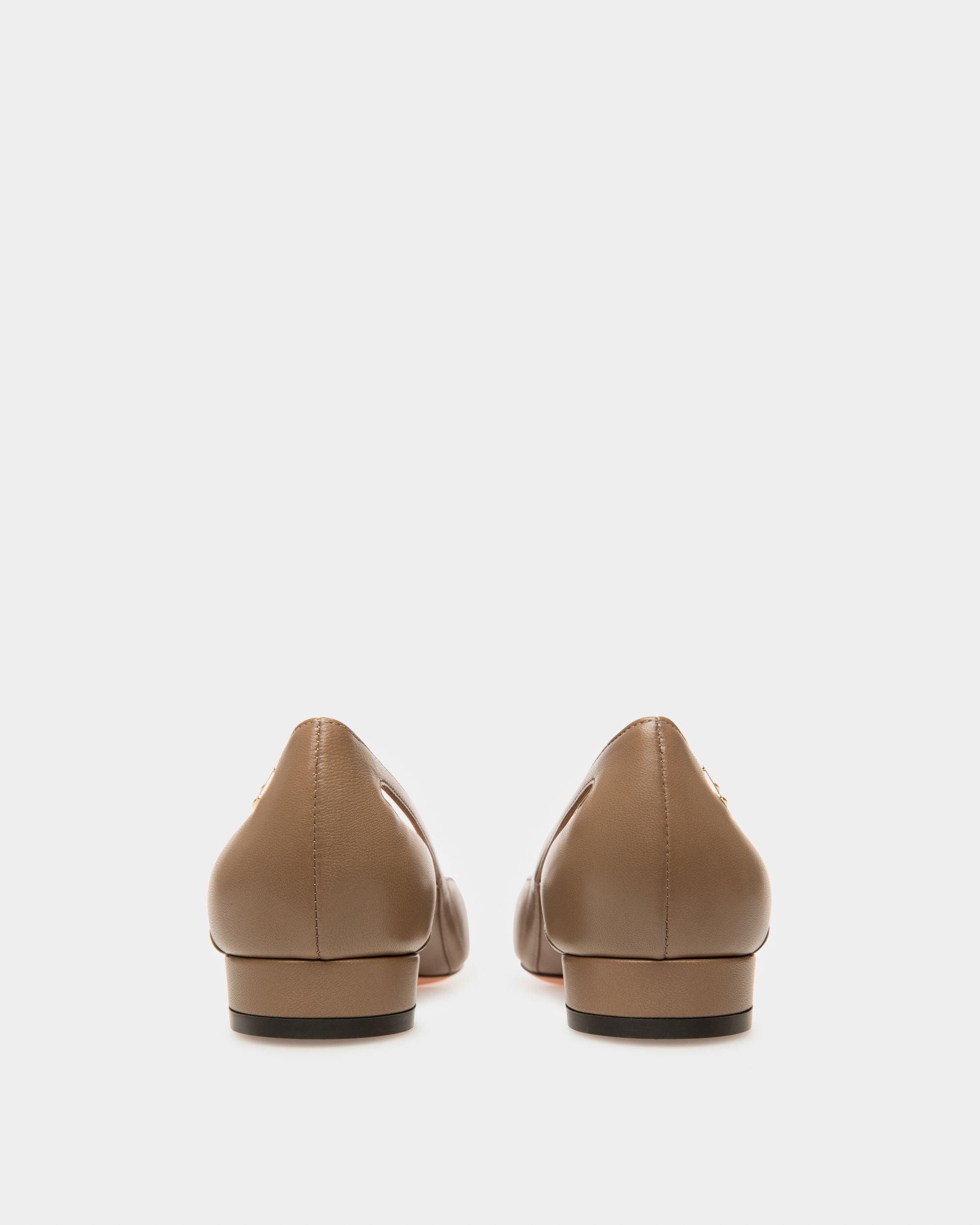 Elsa Flat Ballerine In Pelle Grigio Talpa - Donna - Bally - 03