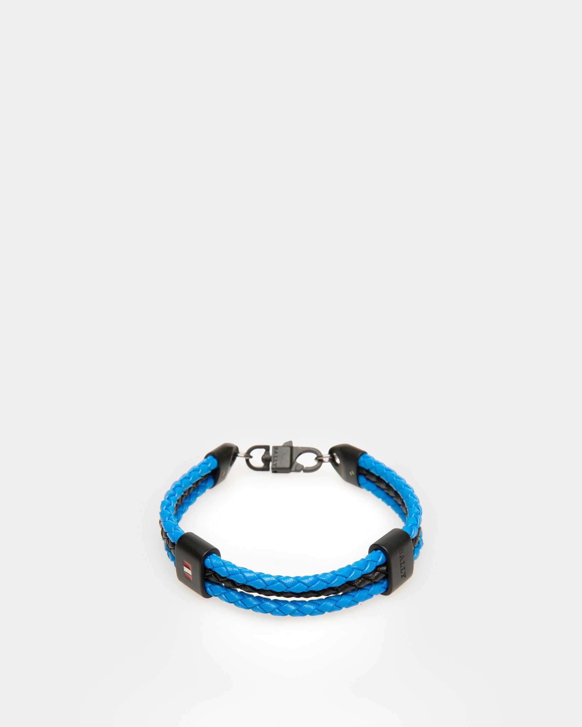 Phelsy Bracciale In Pelle Blu E Nera - Uomo - Bally - 01