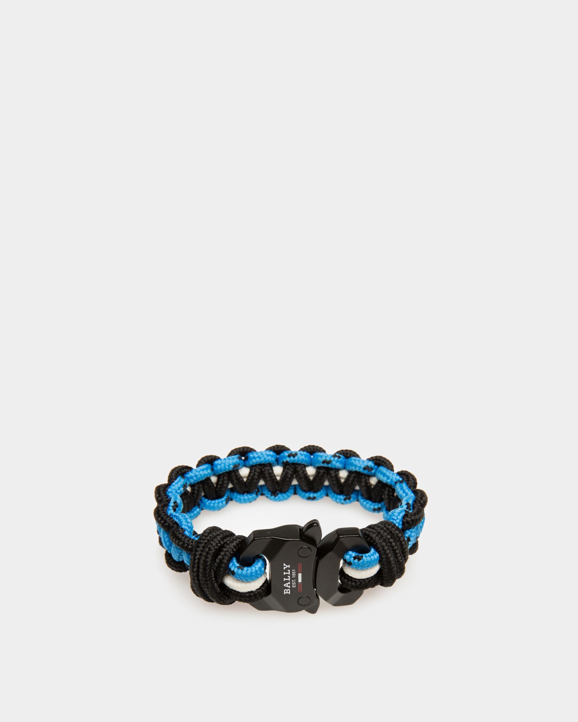 Parkho Bracciale In Tessuto Blu E Nero - Uomo - Bally - 01
